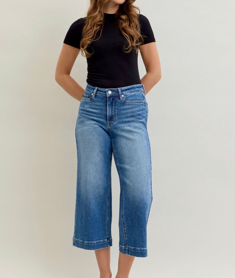 Judy Blue Wide Crop Jeans