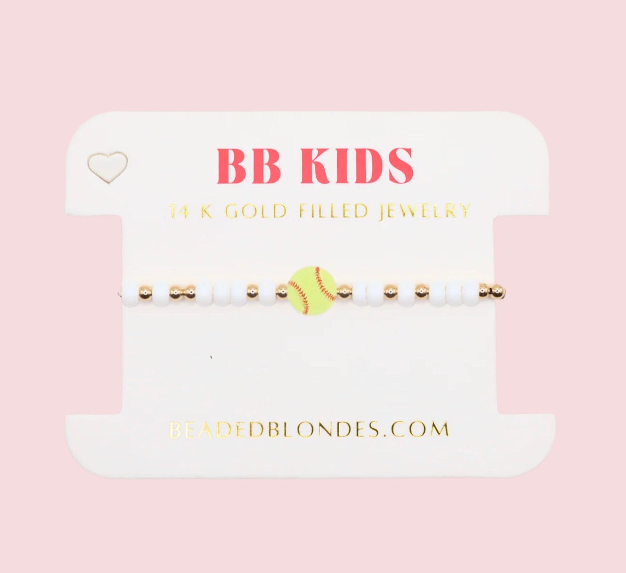 Kids Softball Sprinkle Bracelet