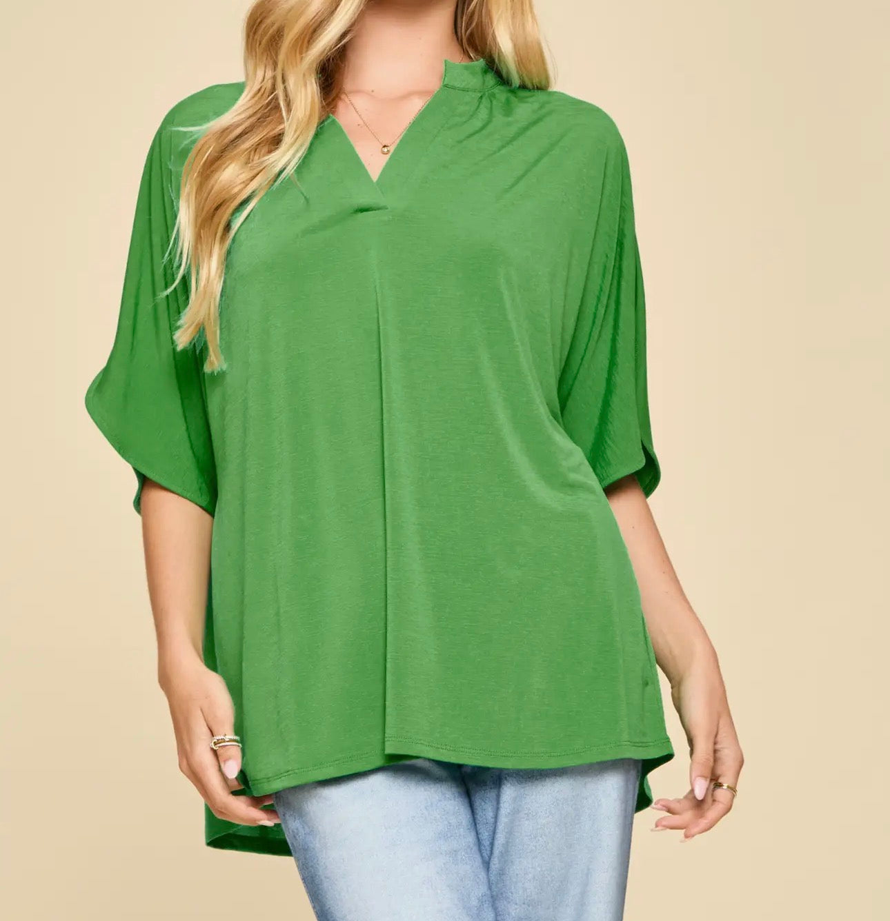 Plus Dear Scarlett Kelly Green Blouse