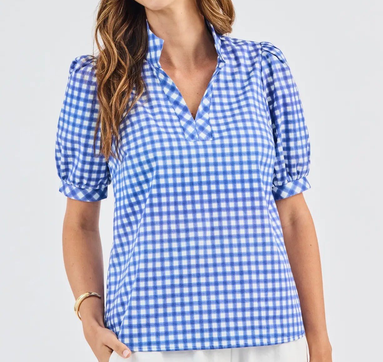 Mary Square Tricia Gingham Top