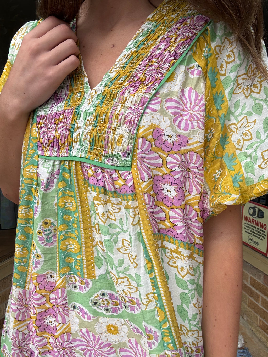 Green Mix Patchwork Dress