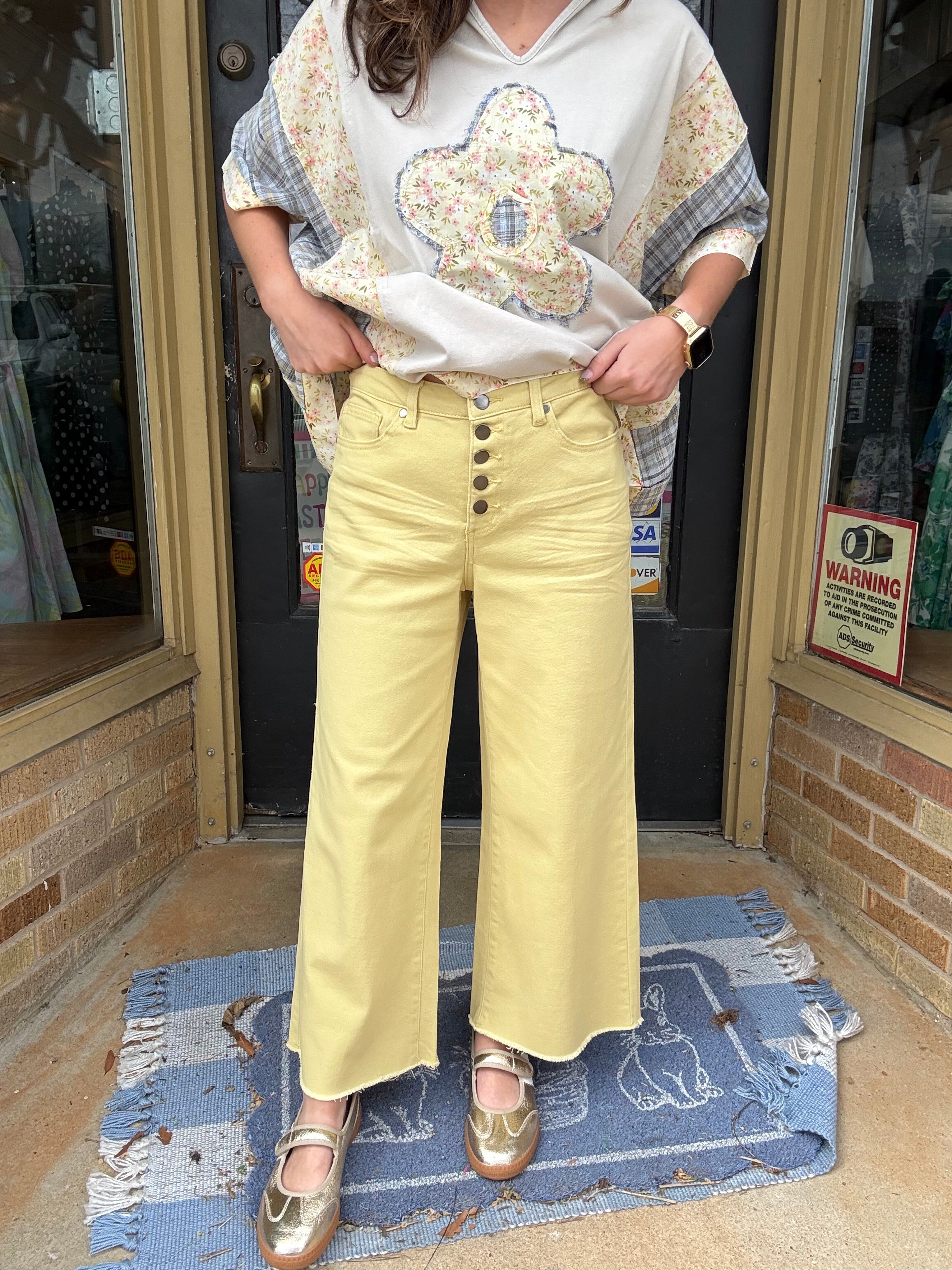 Yellow Mist Twill Pants