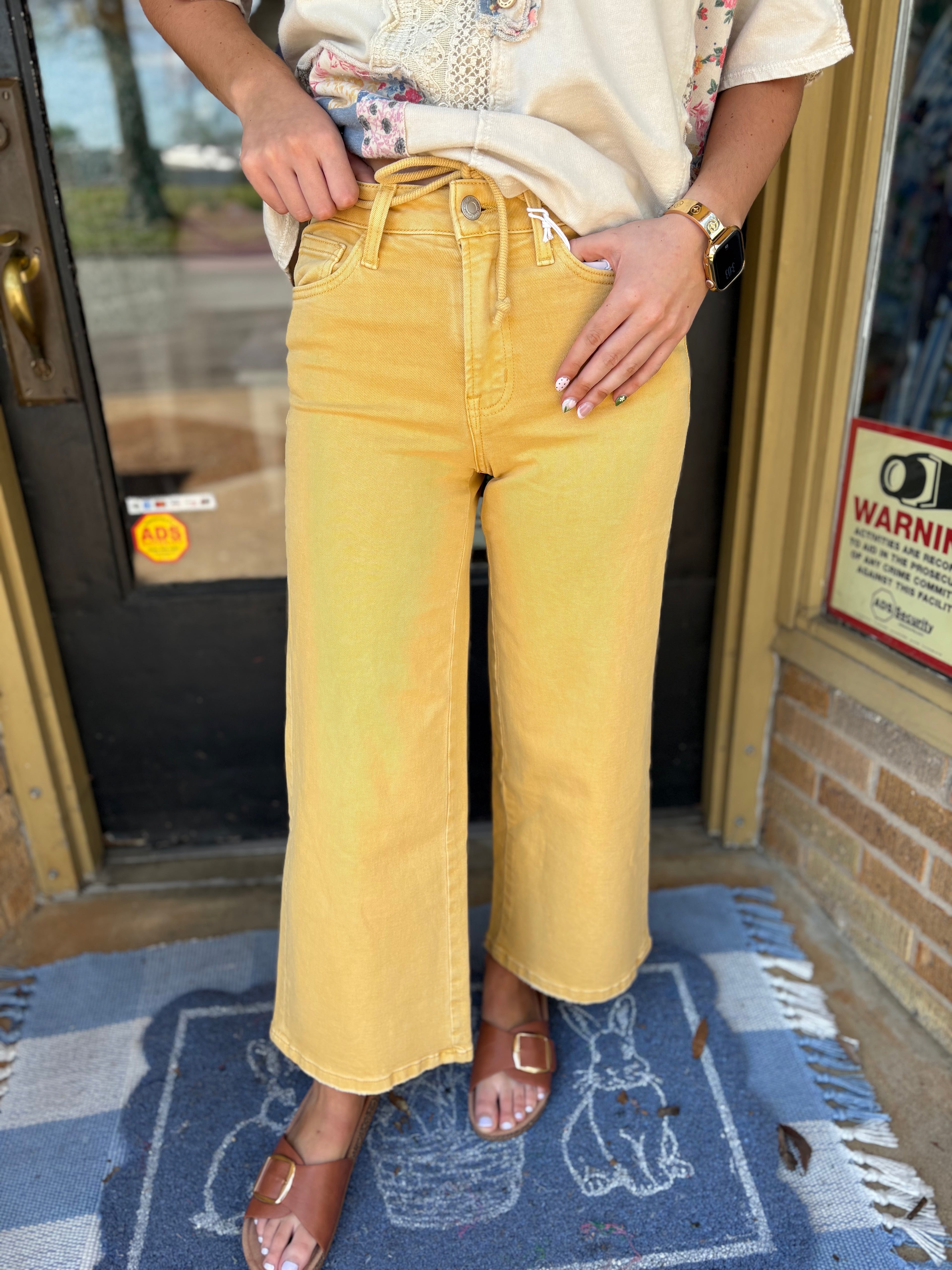 Vervet Marigold Drawstring Jeans