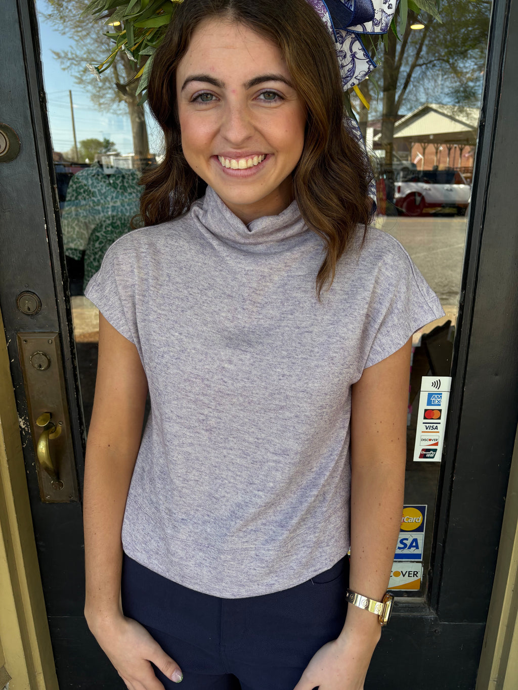 Sleeveless Mock Neck Sweaters