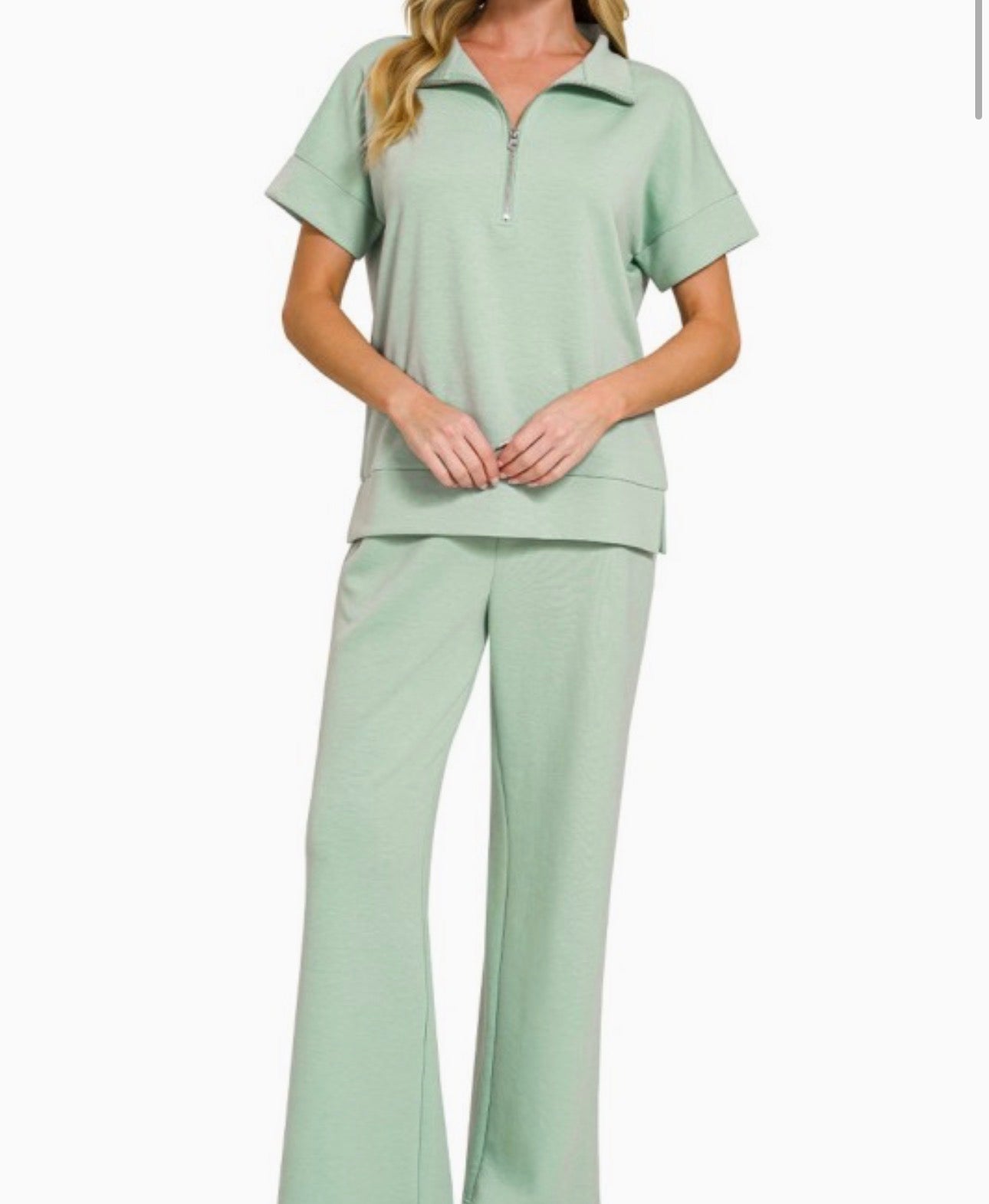 Plus Dusty Green Scuba Pants