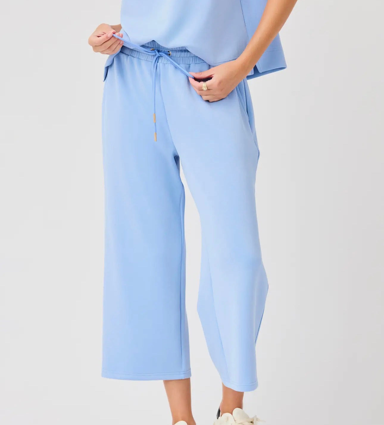 Plus Mary Square Cloudsilk Blue Pants