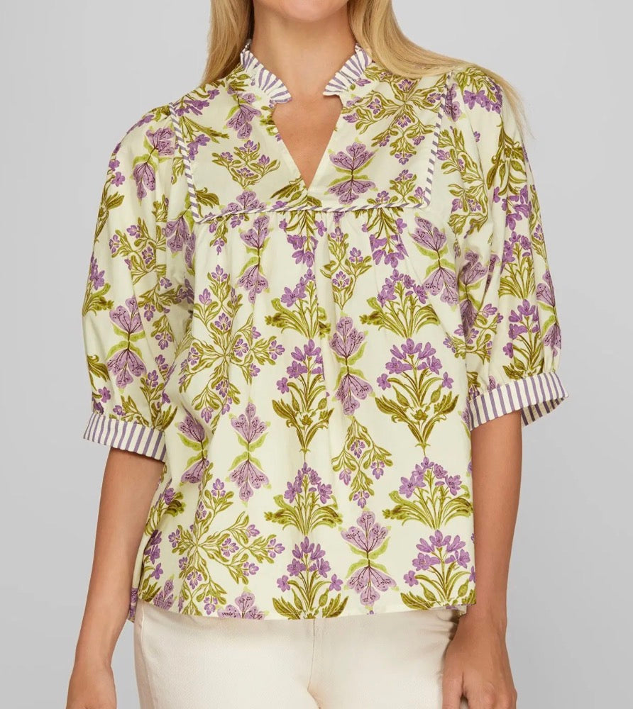 Violet Printed Blouse