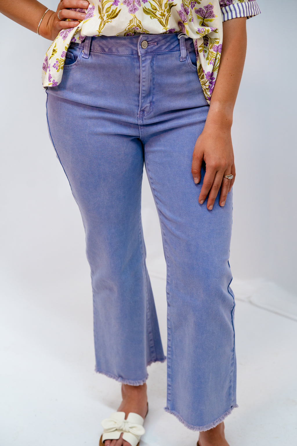 Lavender Bootcut Pants