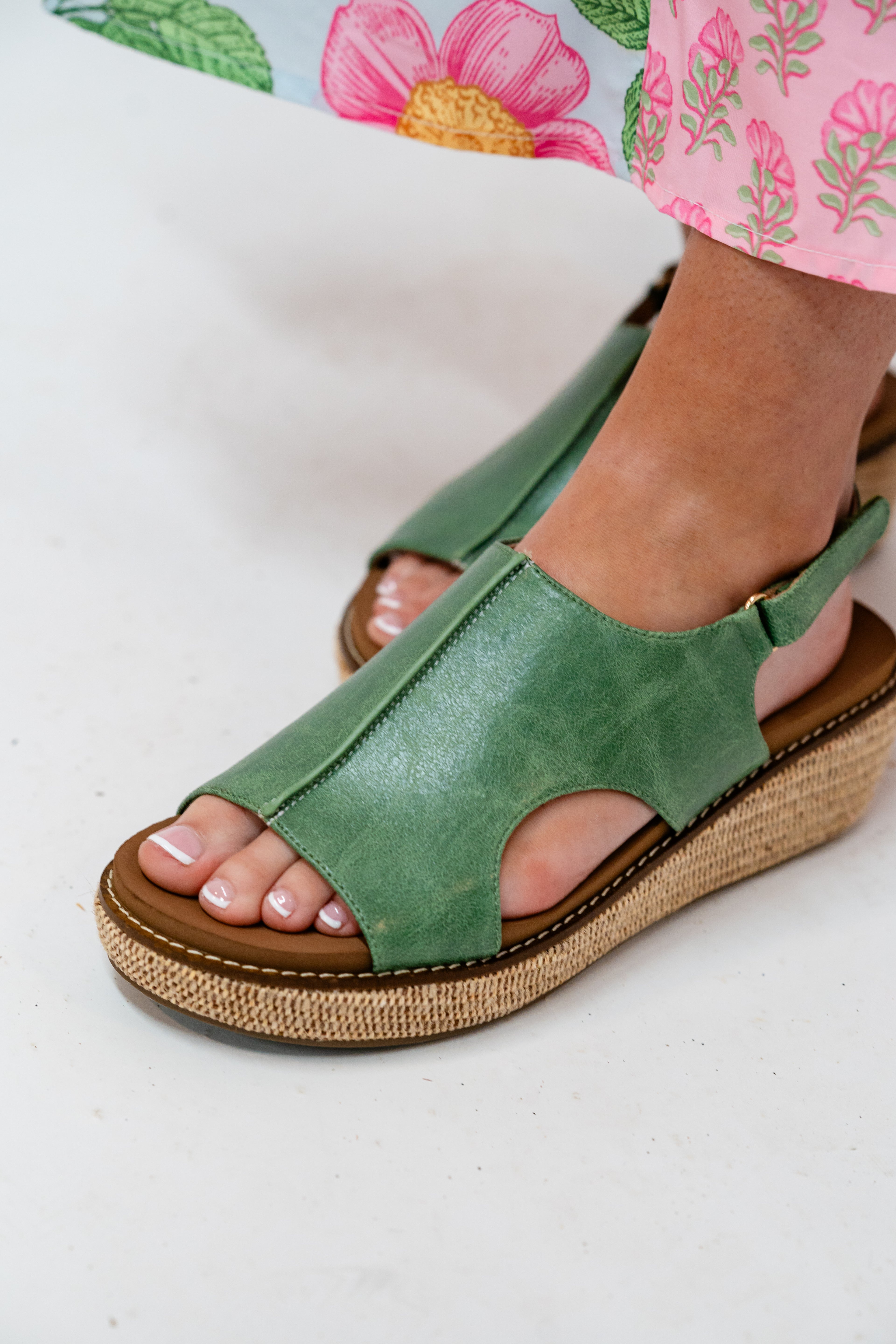 Corkys Green Leaf Wedge- Volta II