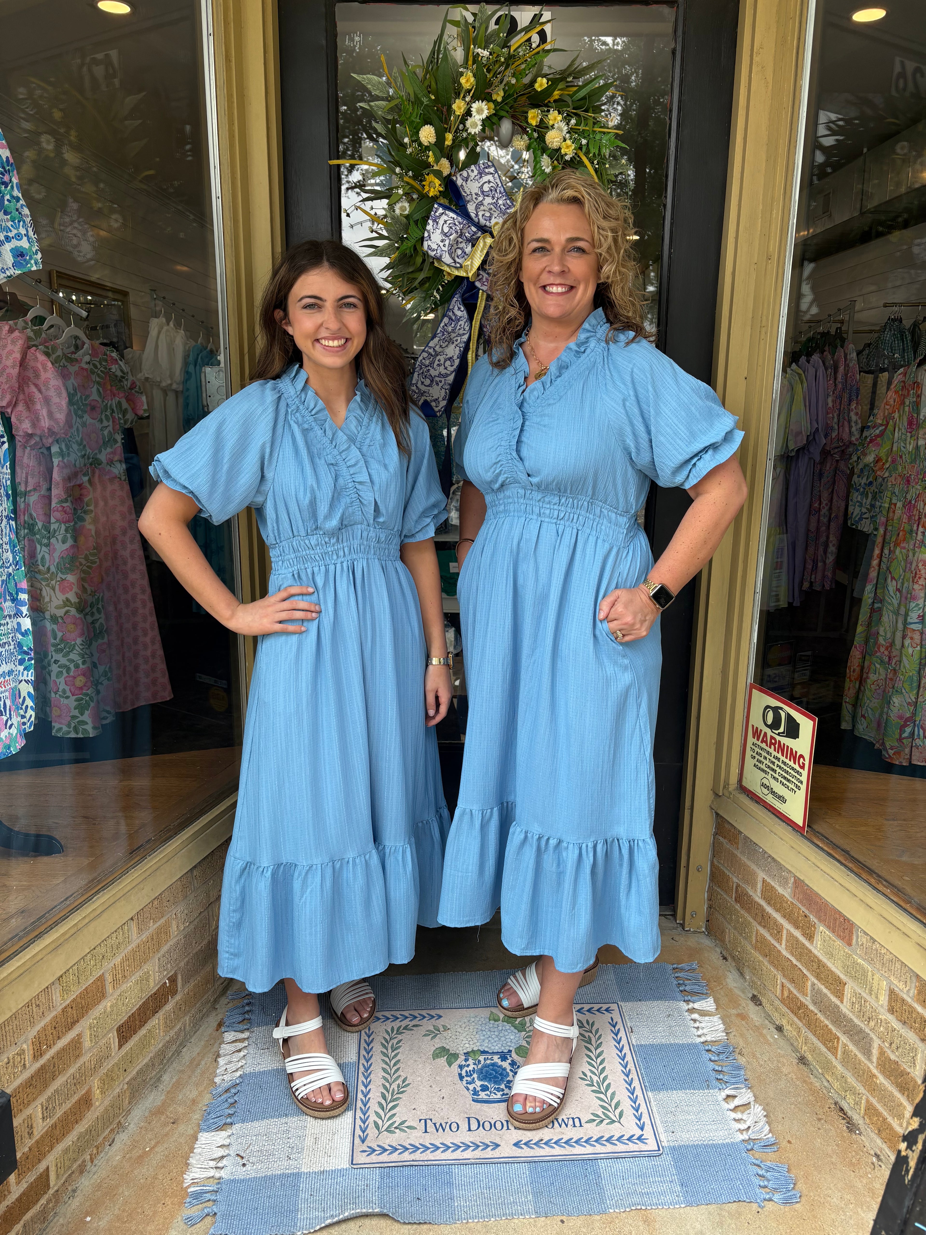 Seaside Ruffle Midi Dress