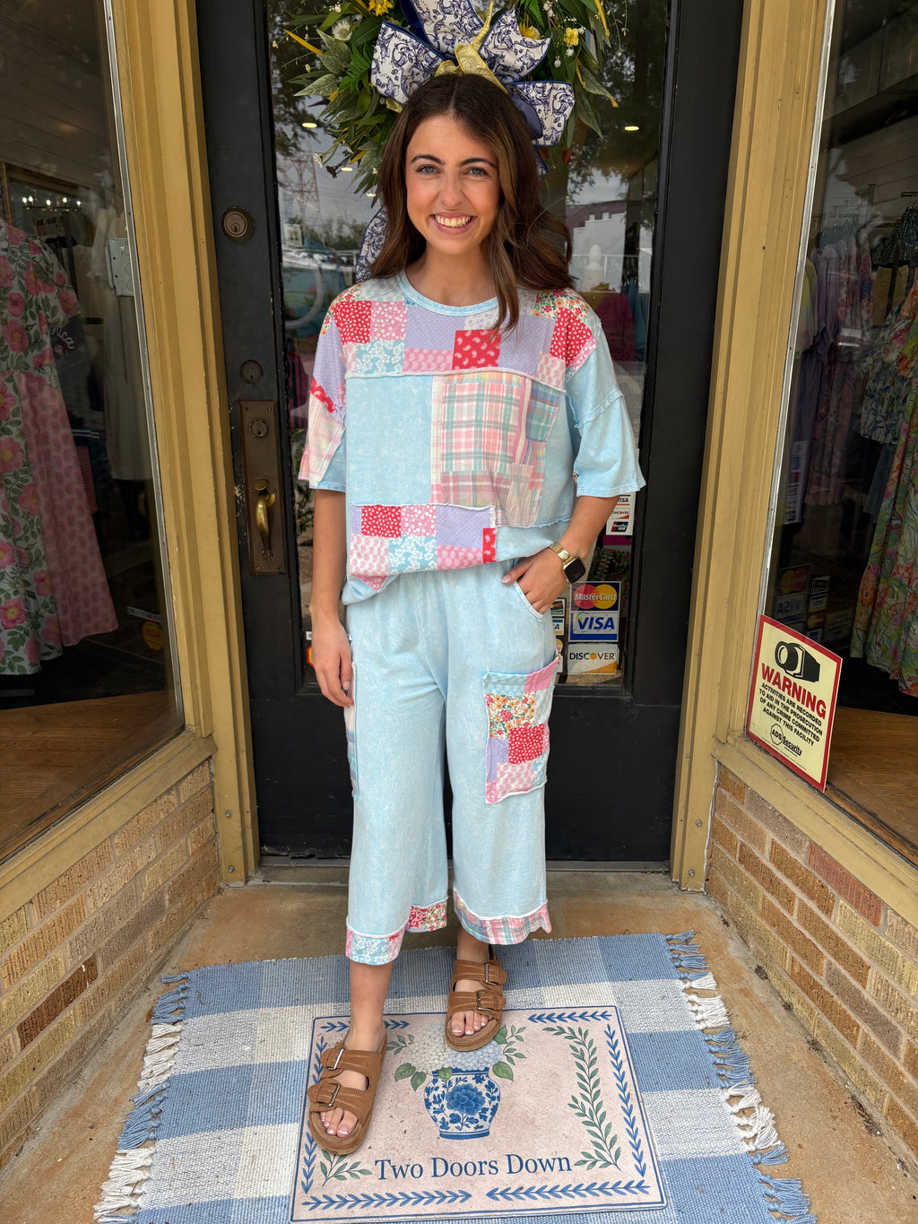Baby Blue Patchwork Top