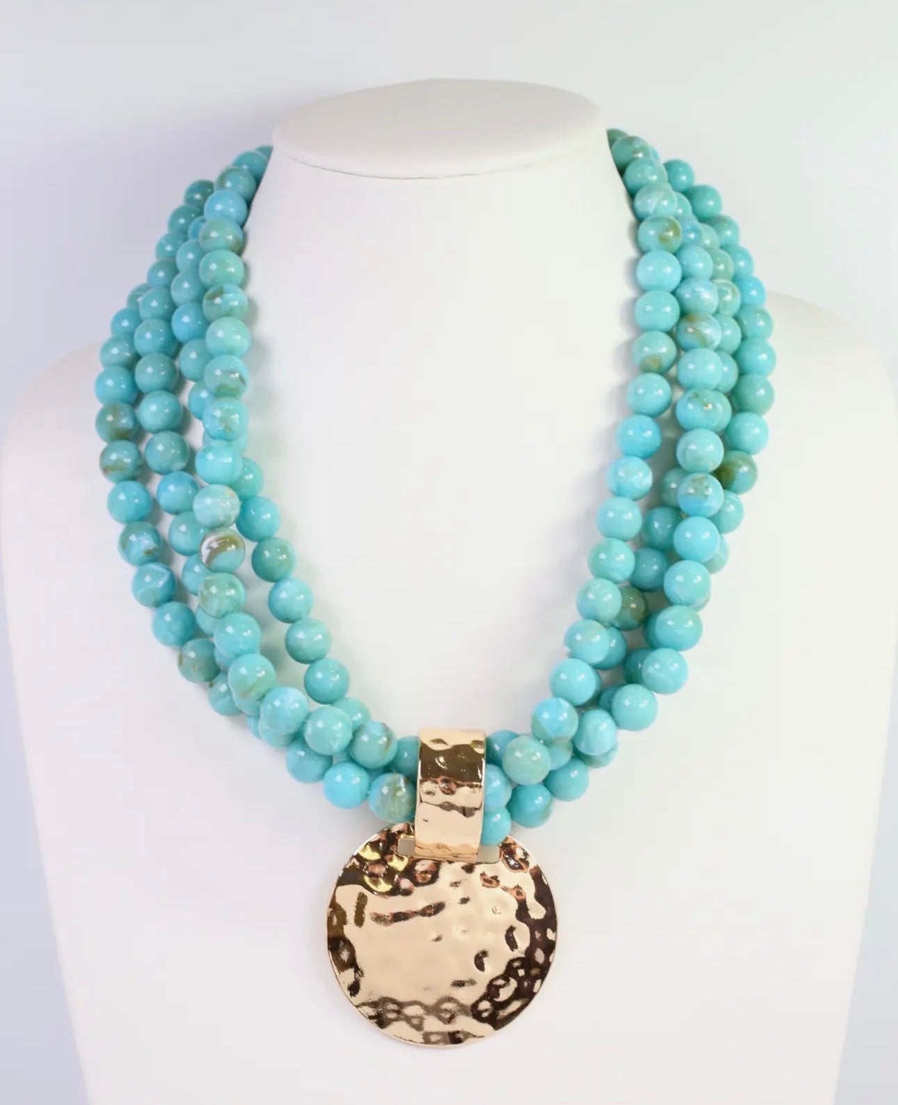 Turquoise Layered Beaded Necklace