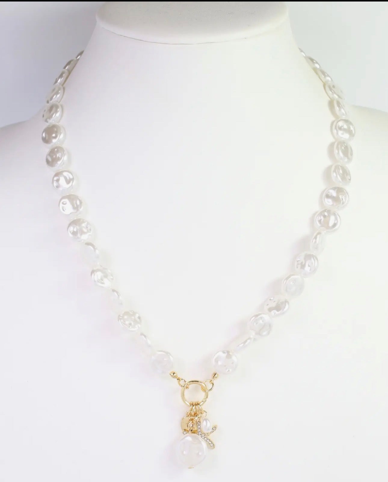 Pearl Starfish Charm Necklace