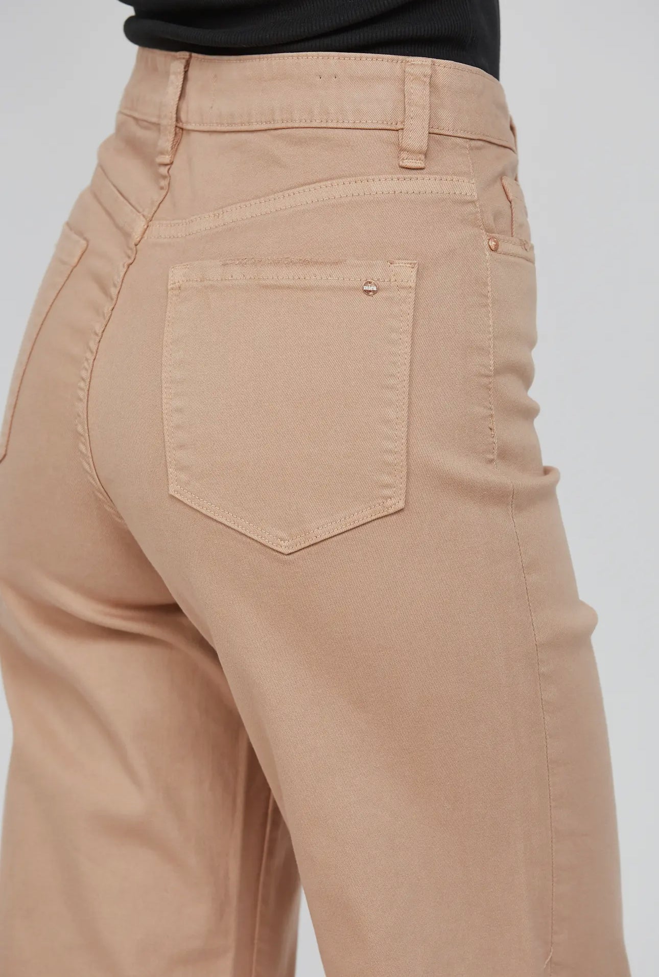 Light Brown High Rise Crop Mica Jeans
