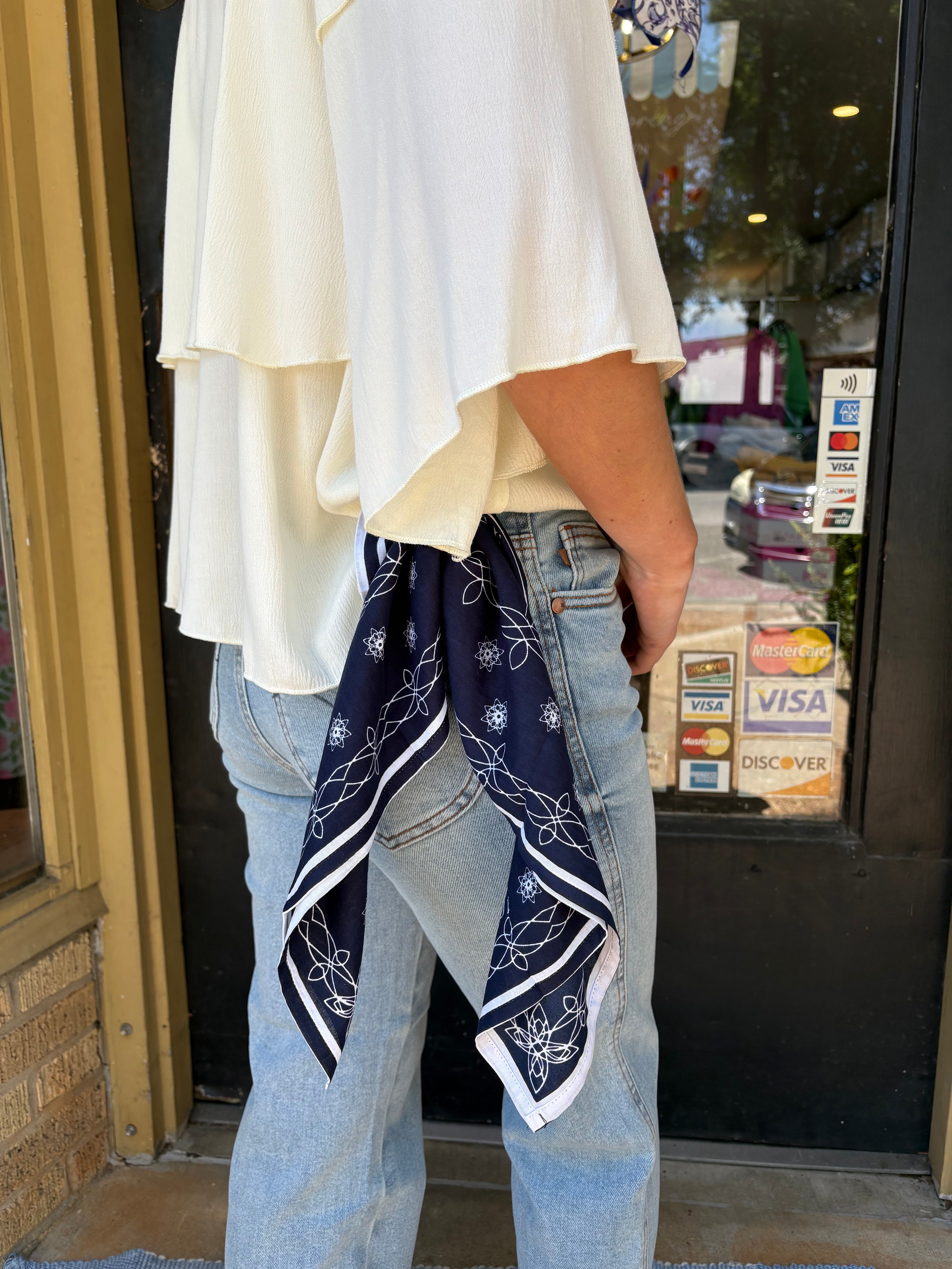 Judy Blue Straight Jeans w/ Bandana