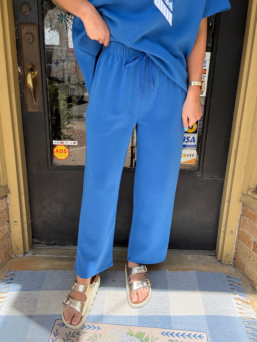 Blue Tide Crop Pants