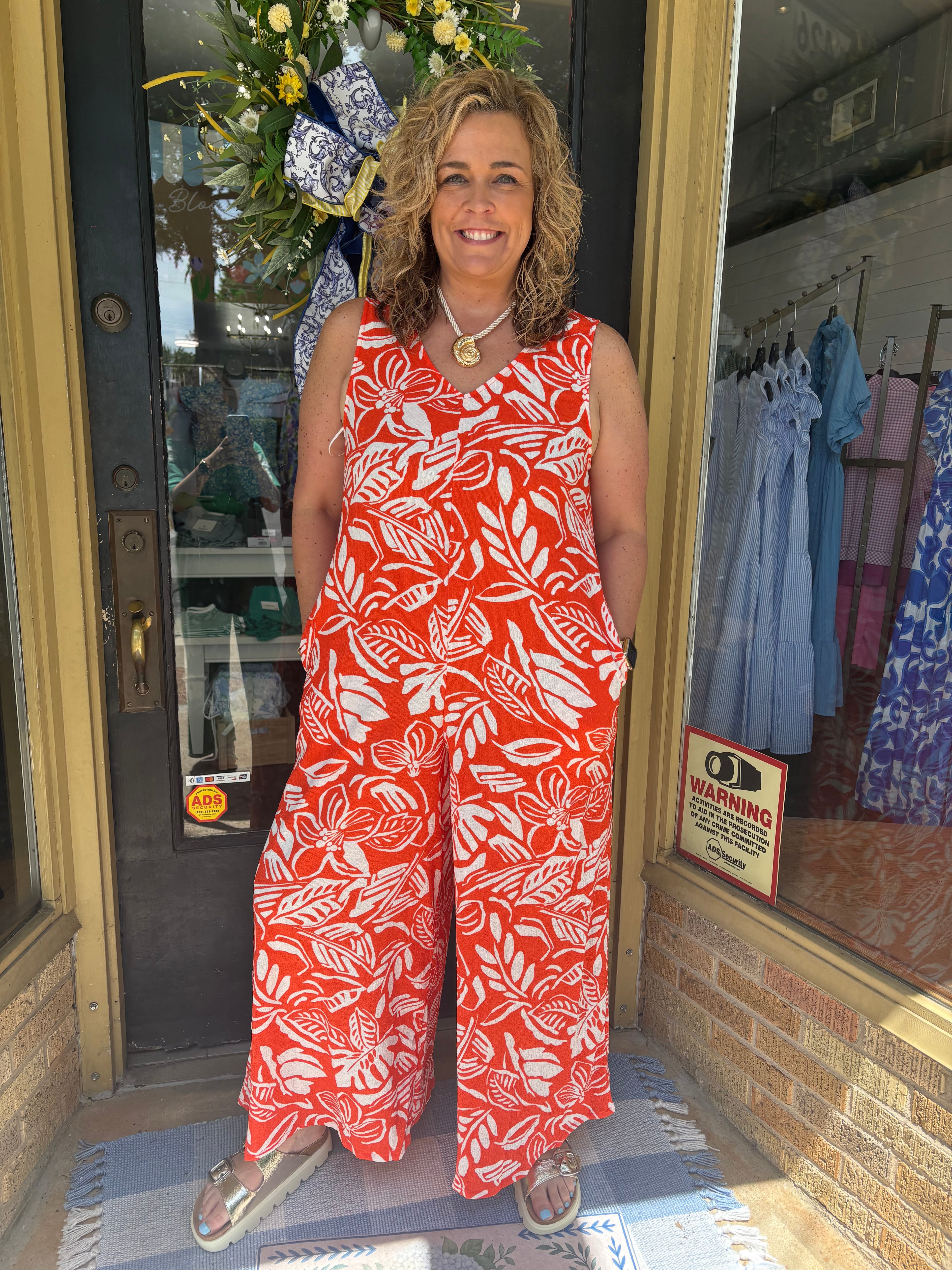 Orange Oasis Jumpsuit