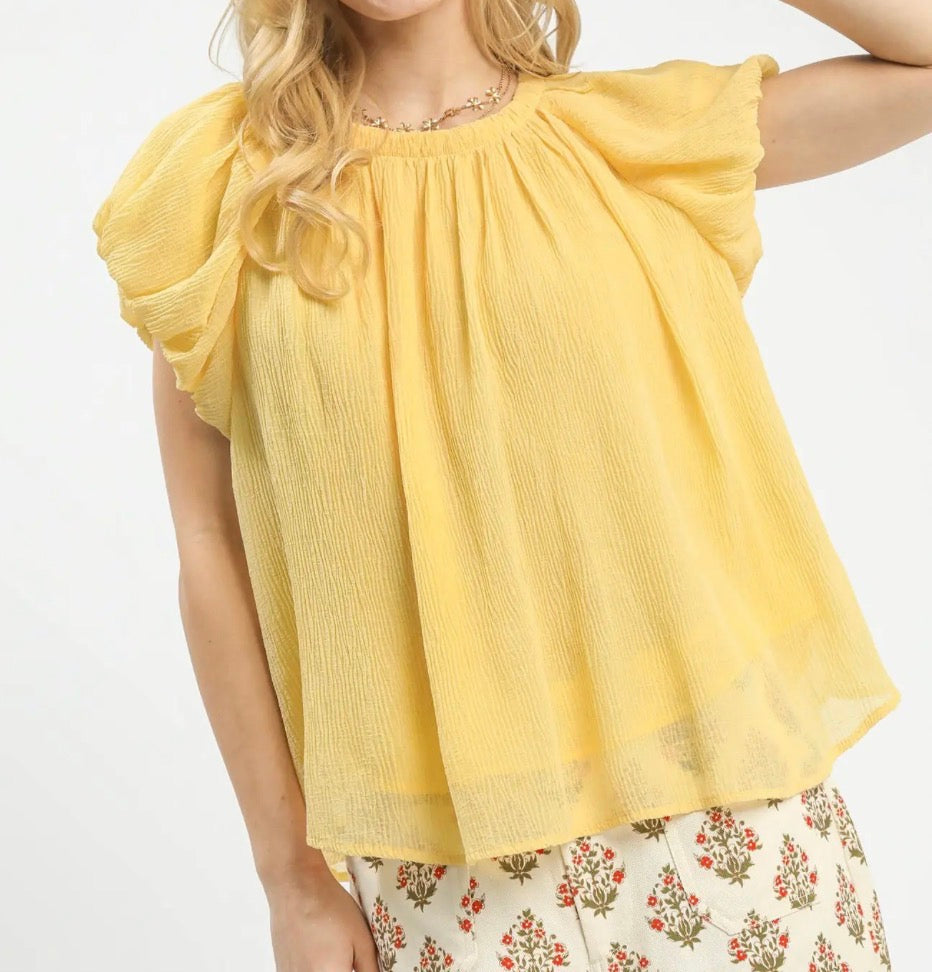 Sunny Side Flutter Top