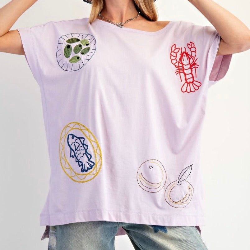 Lilac Ocean Market Tee
