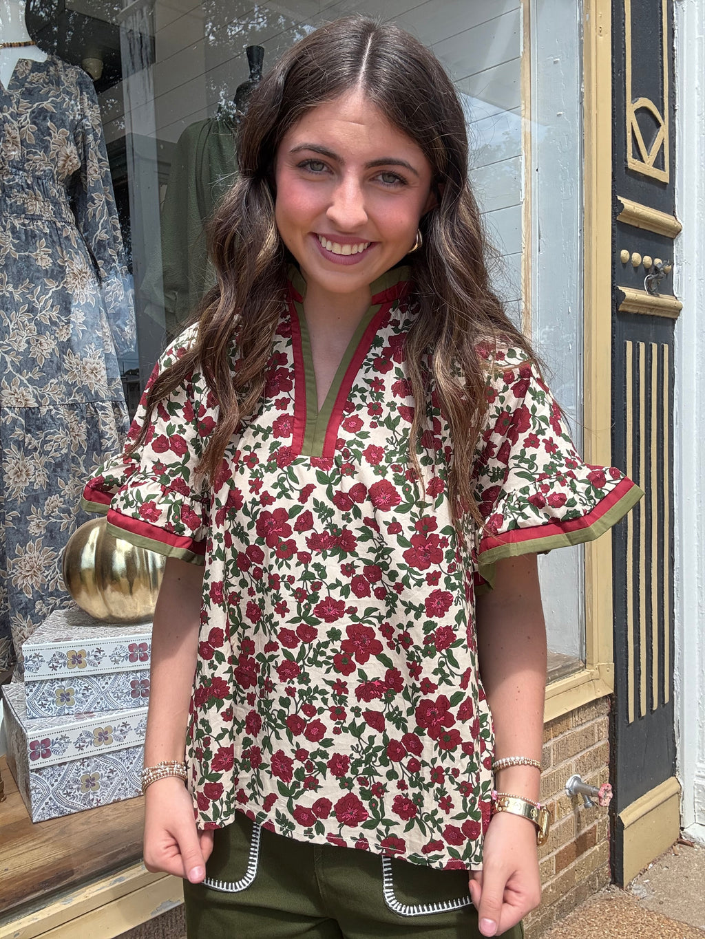 Ecru Floral Blouse
