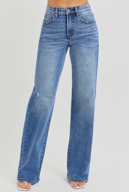 Risen Tummy Control Wide Jeans
