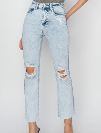 Risen Light Wash Distressed Jeans