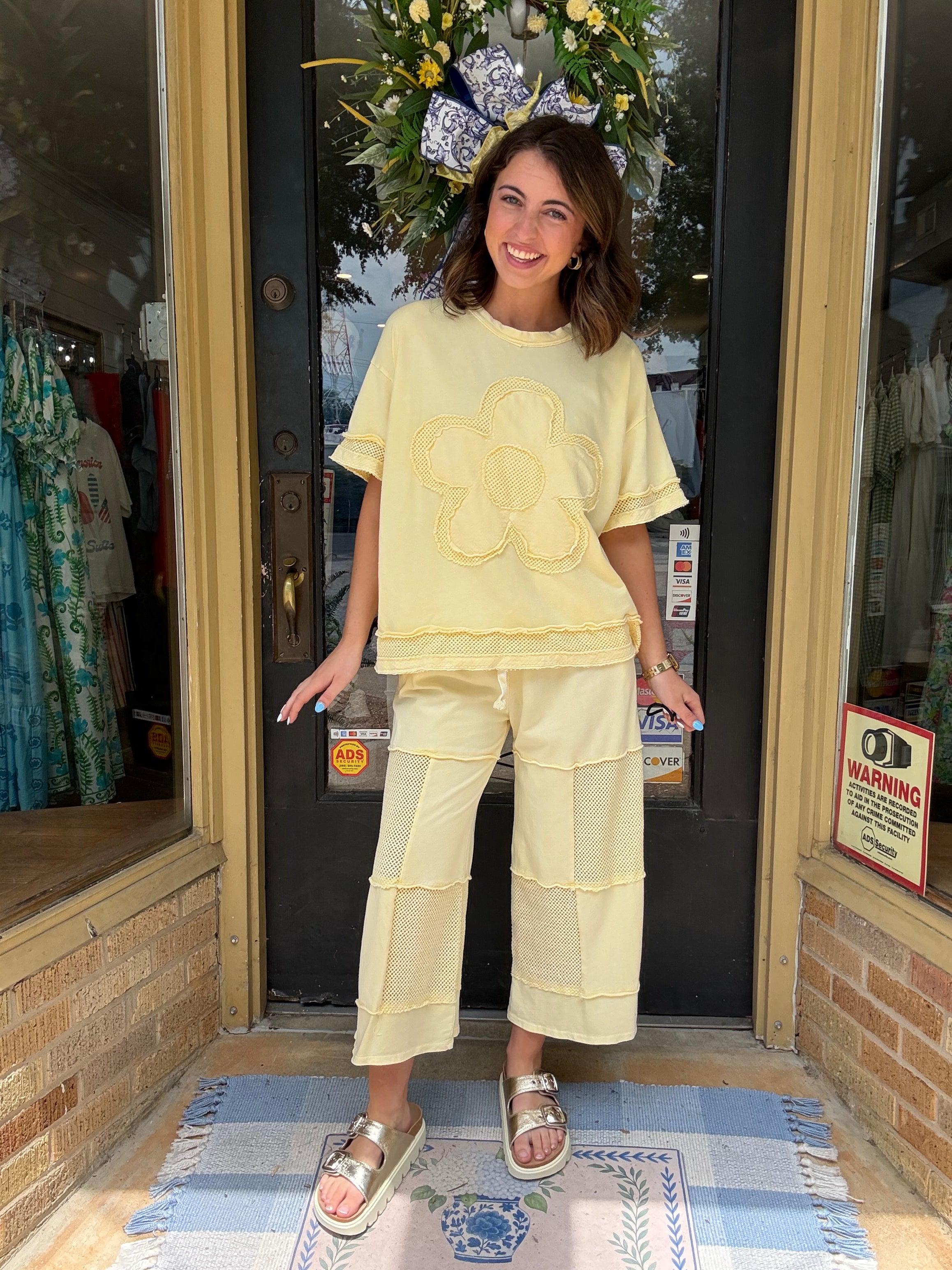 Butter Mesh Crop Pants
