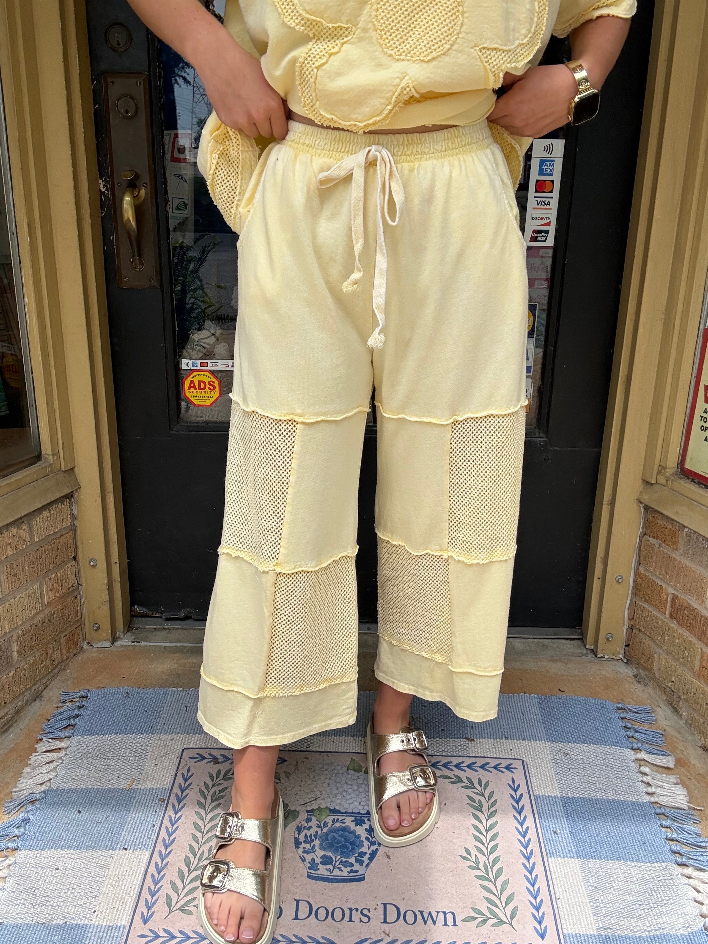 Butter Mesh Crop Pants