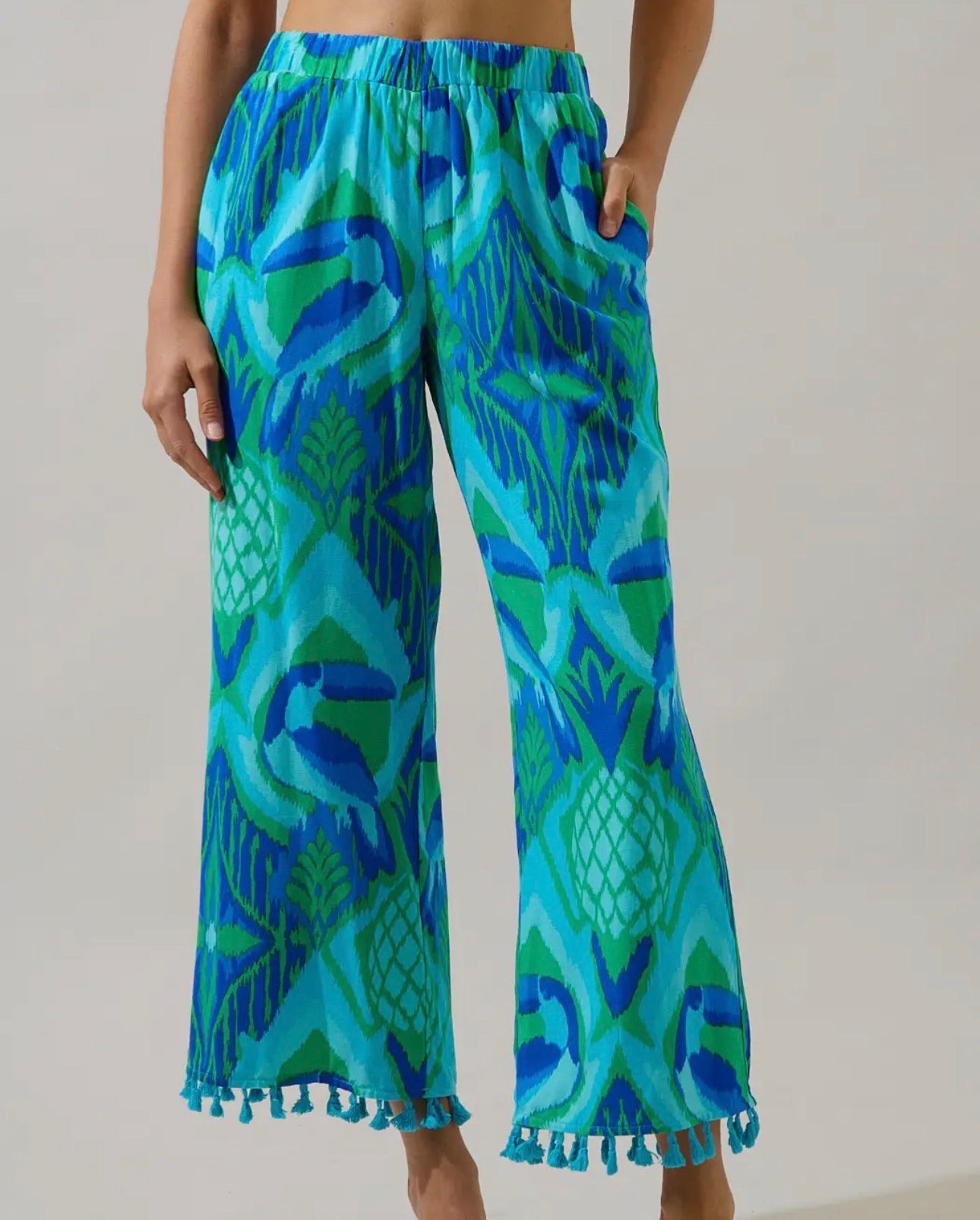 Blissy Tropical Flare Pants