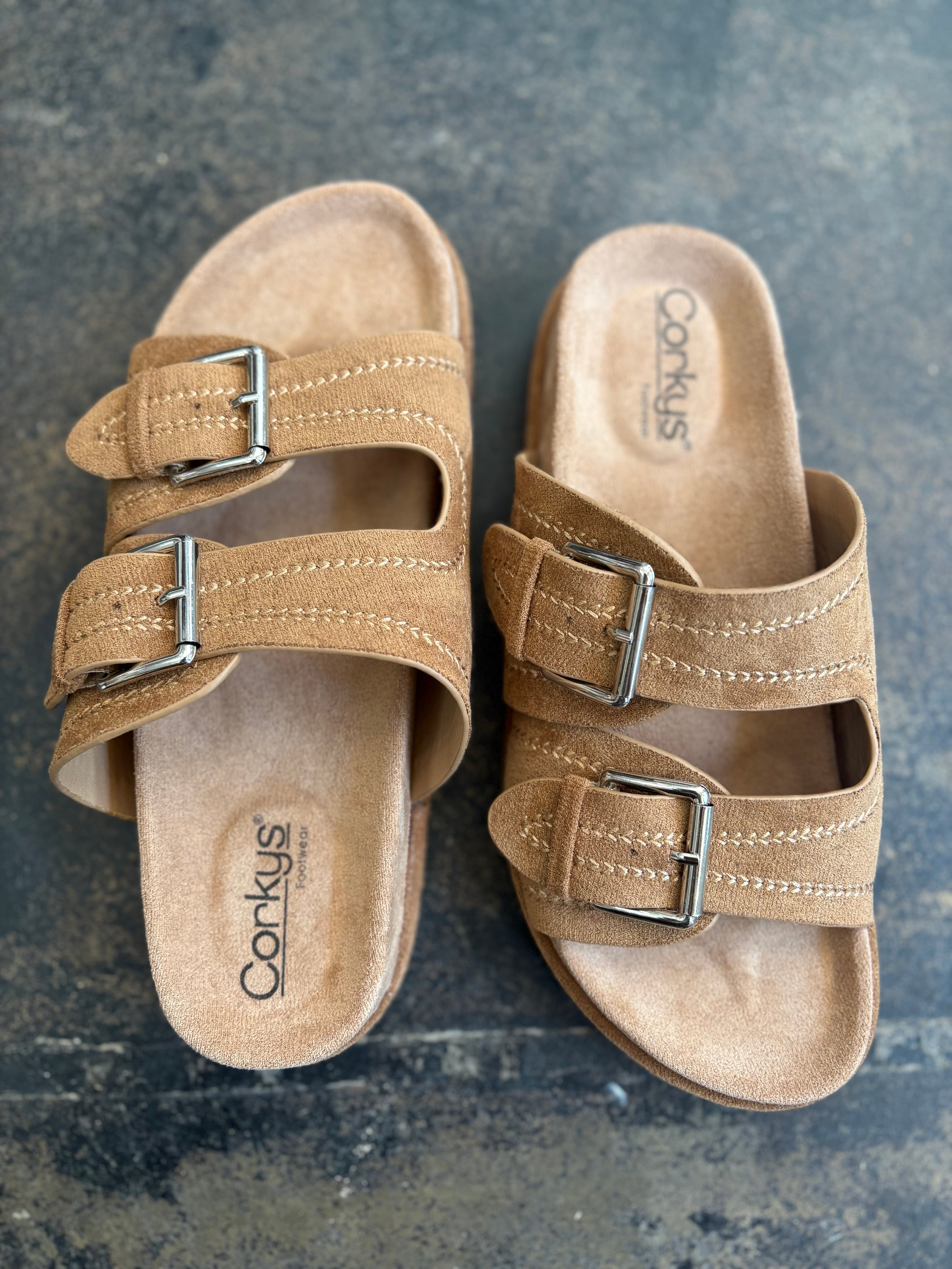 Corkys Faux Suede Slip On Shoes