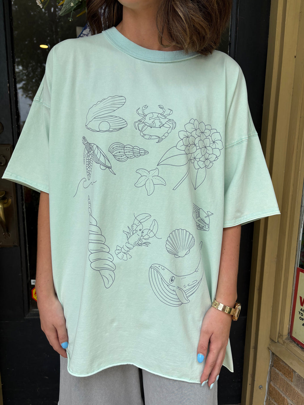 Mint Sea Sketch Tee