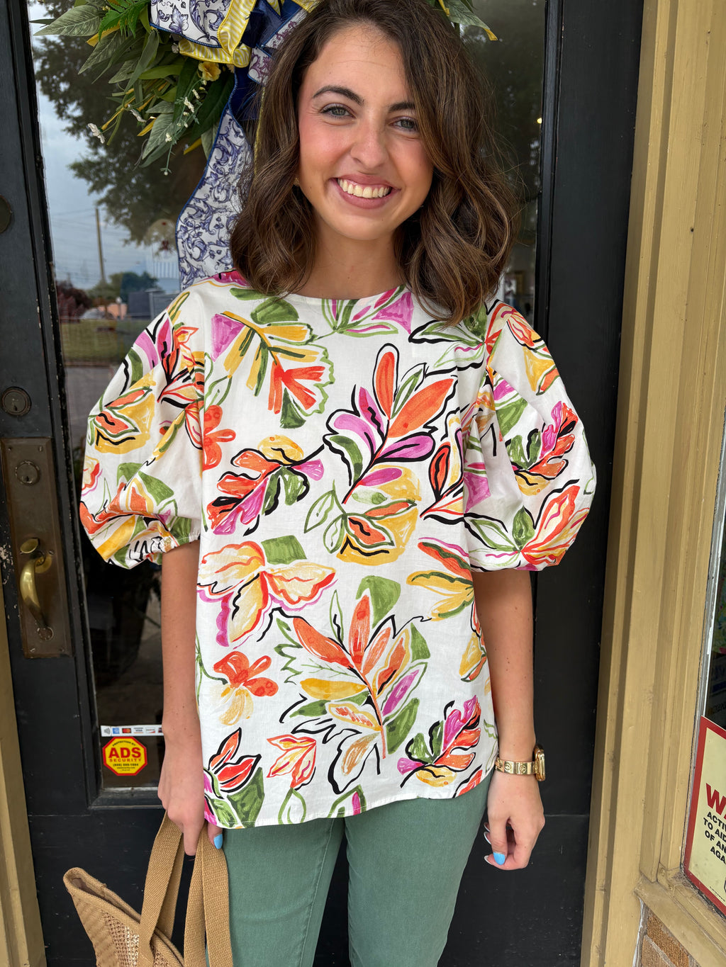 Ivory Wild Garden Top