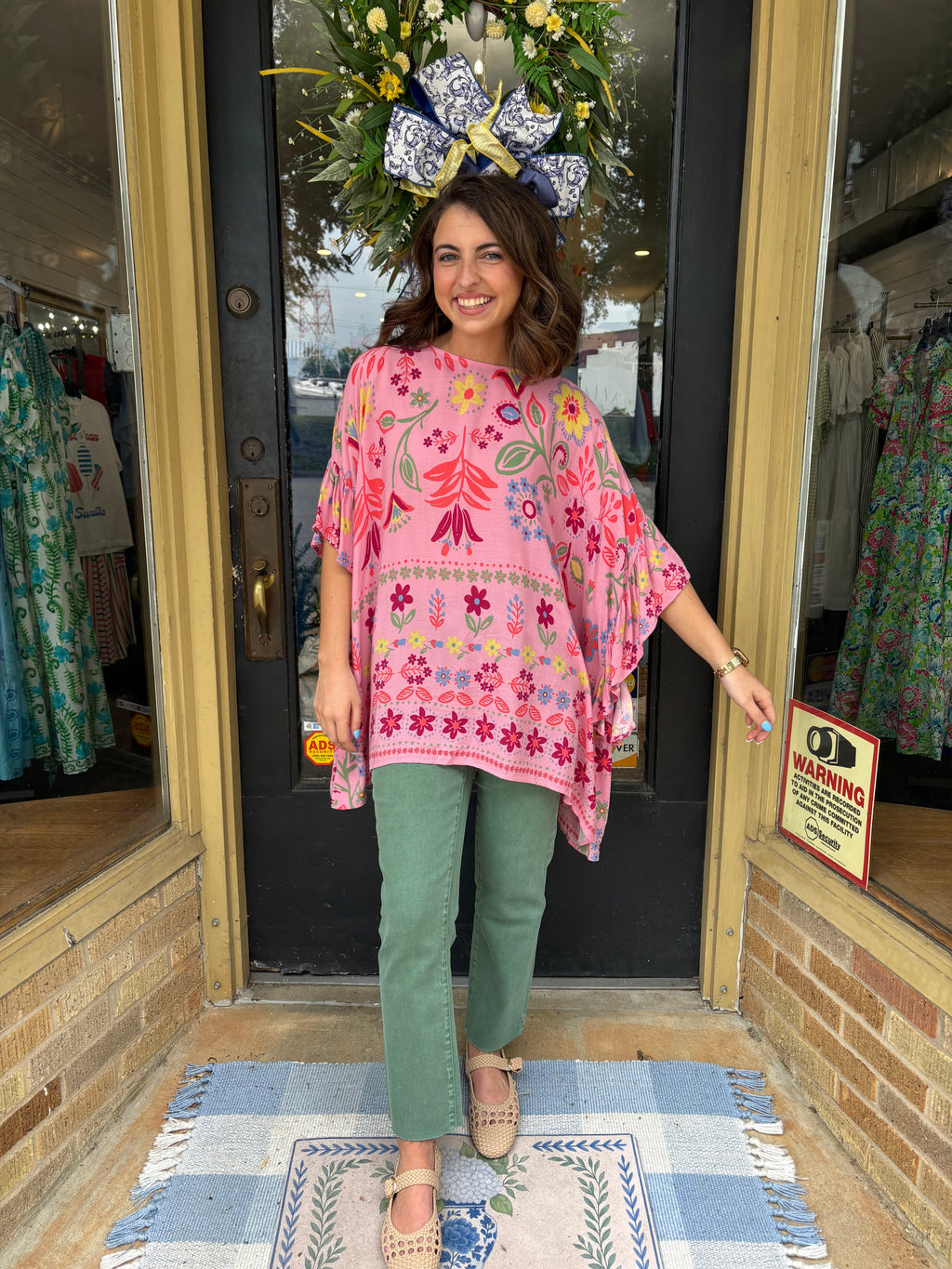 Pink Calypso Ruffle Top