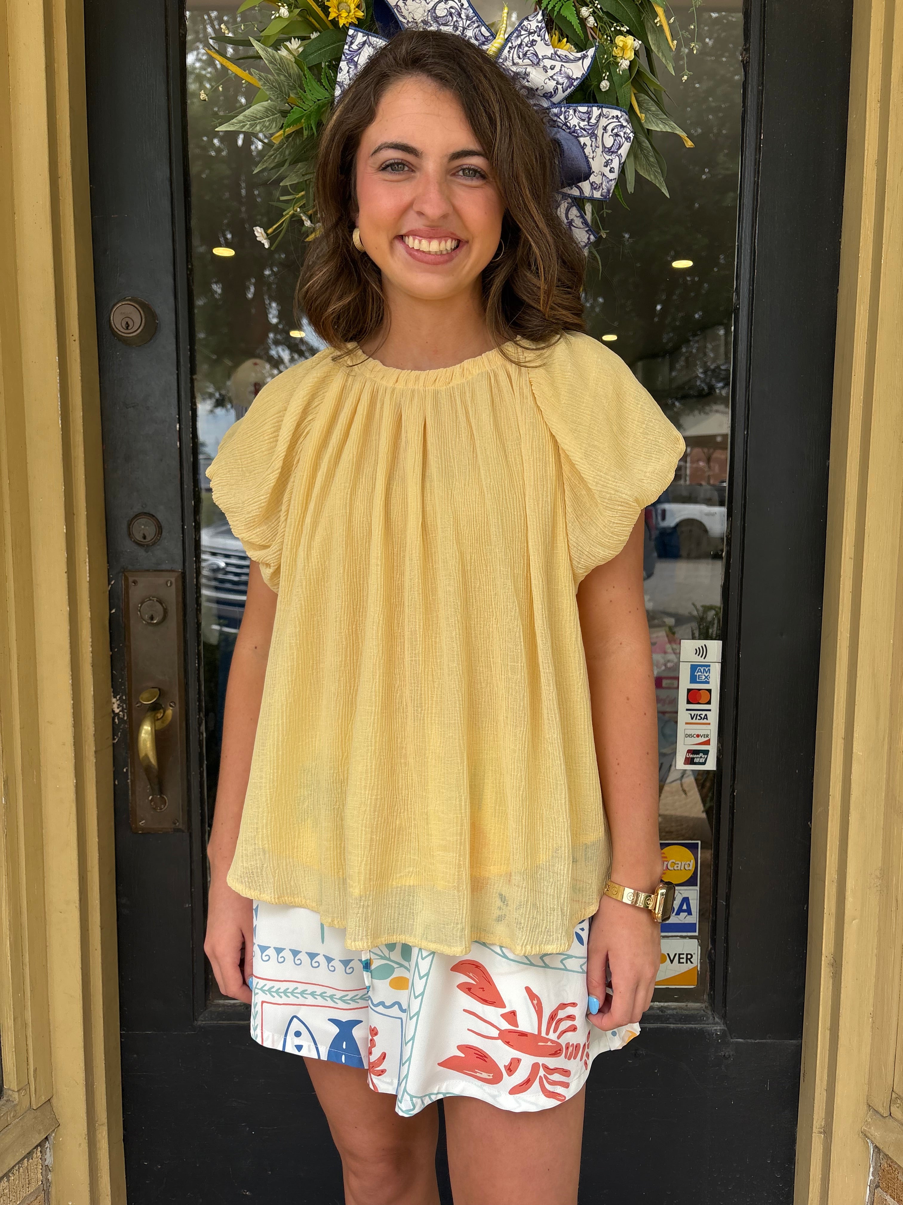Sunny Side Flutter Top