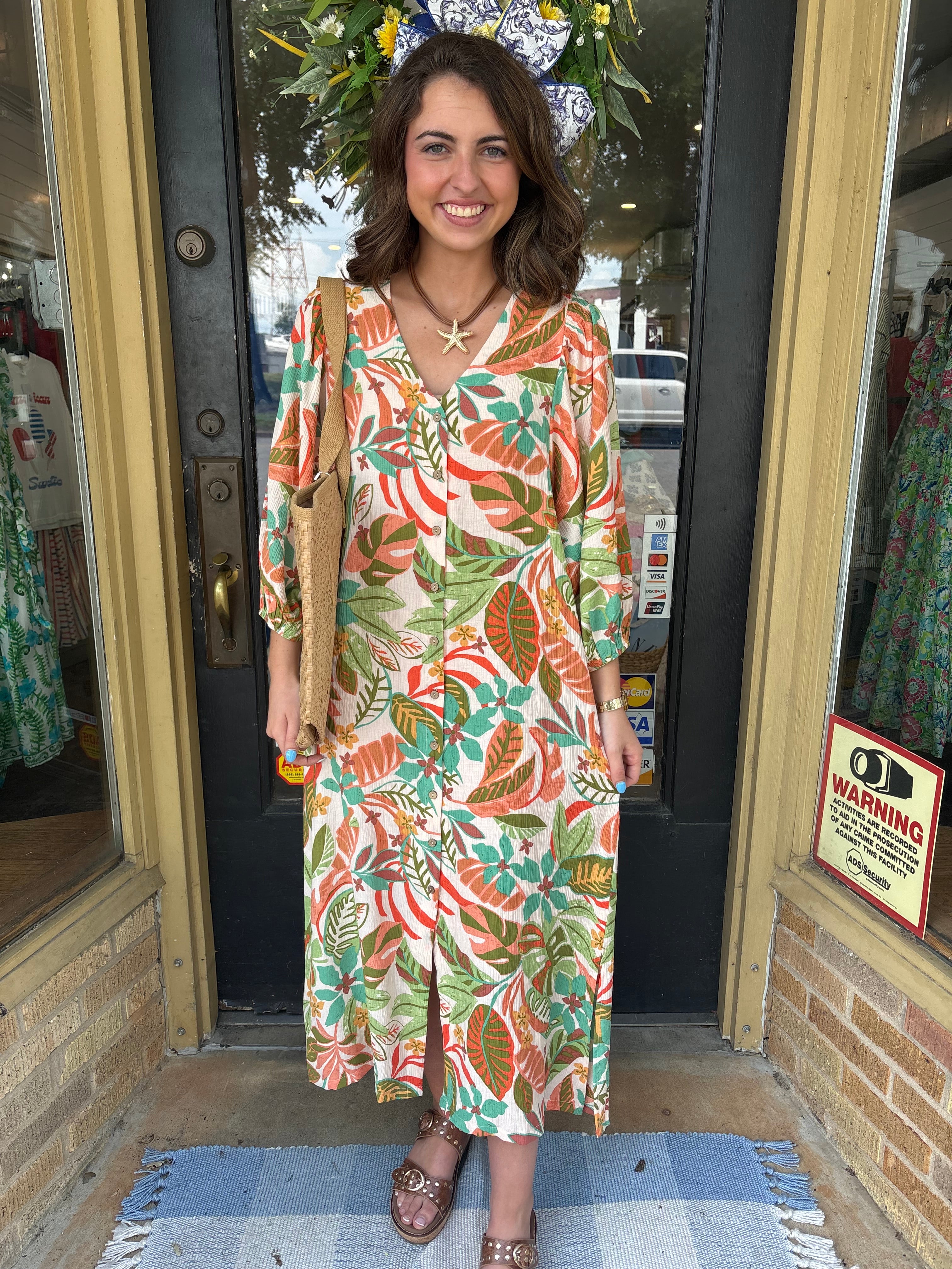 Peach Safari Dress