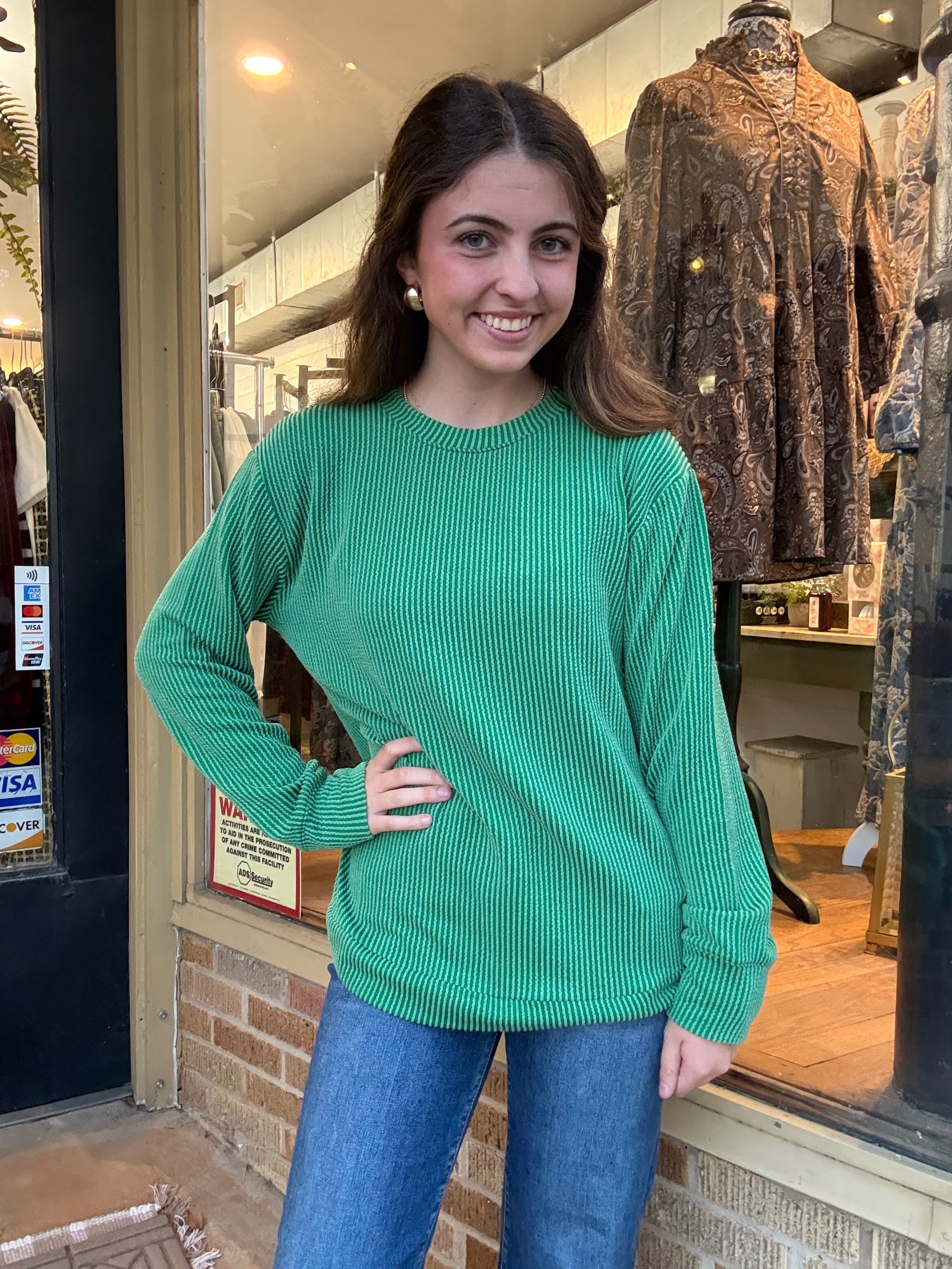 Ribbed Long Sleeve Top