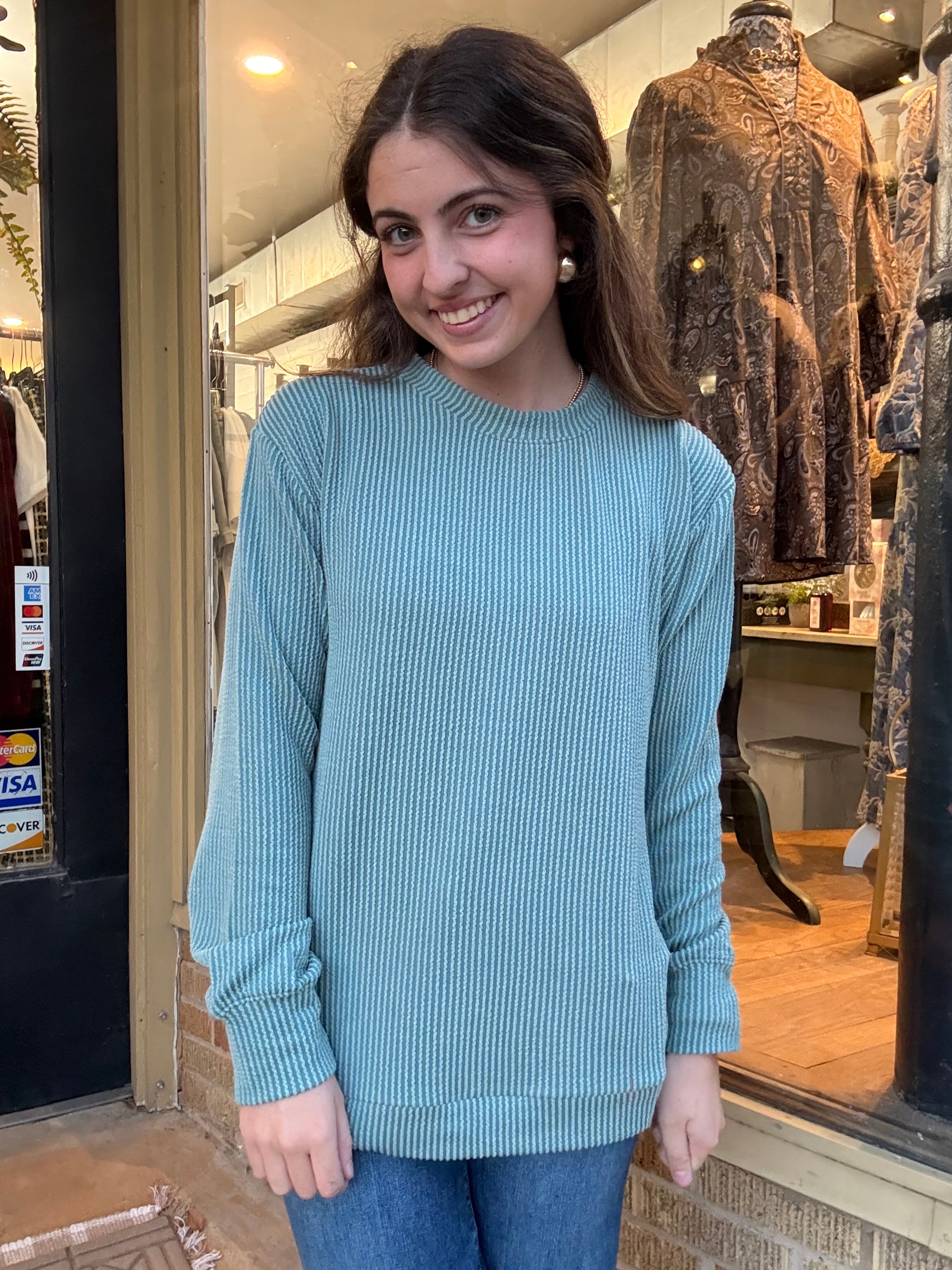 Ribbed Long Sleeve Top