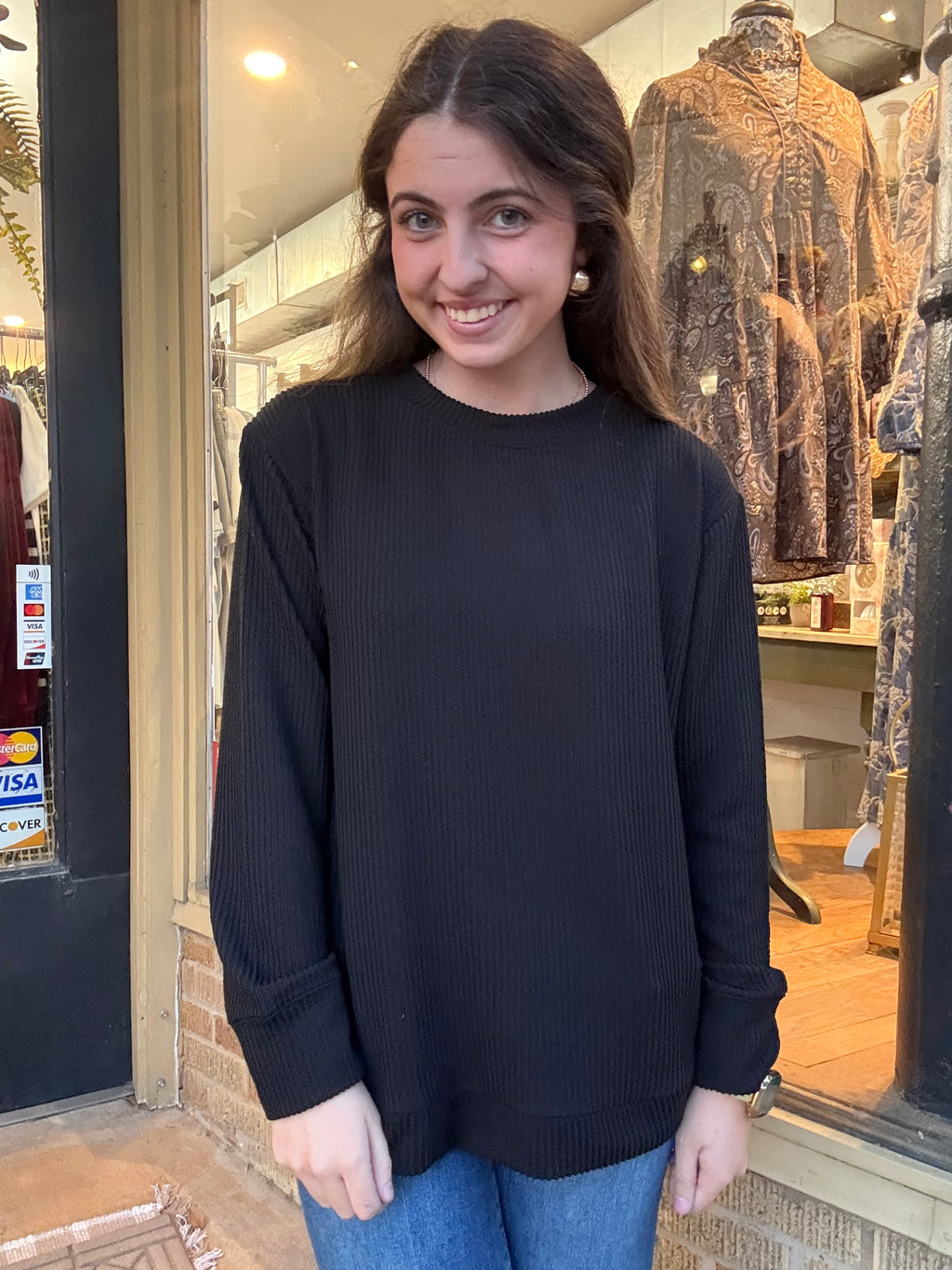 Ribbed Long Sleeve Top