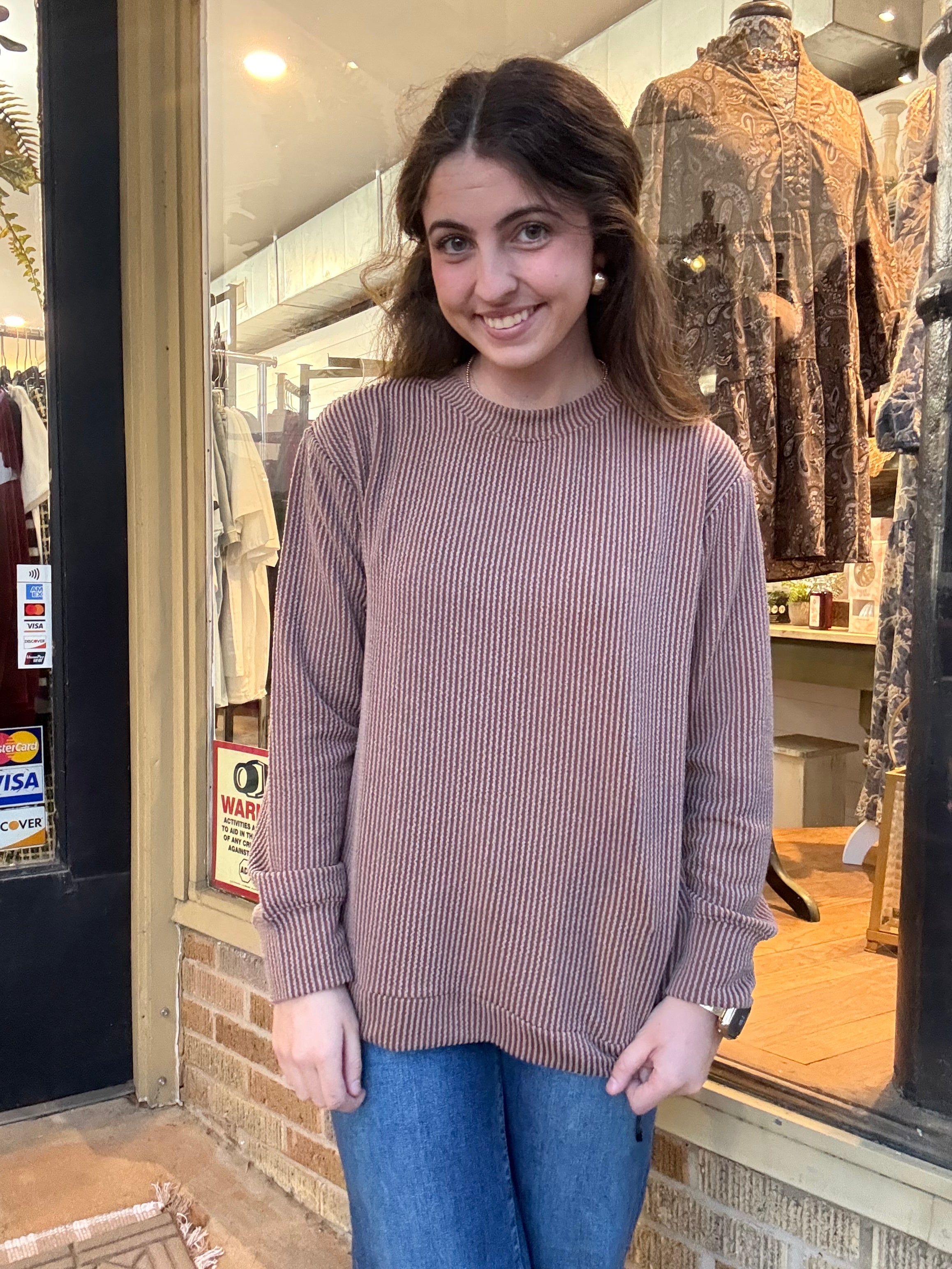 Ribbed Long Sleeve Top