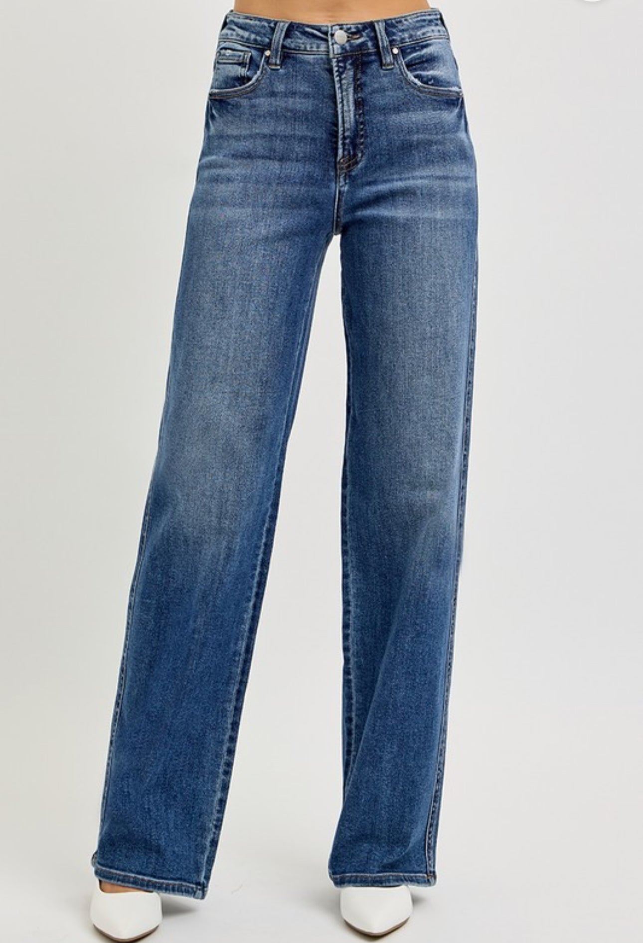 Risen Wide Blue Jeans