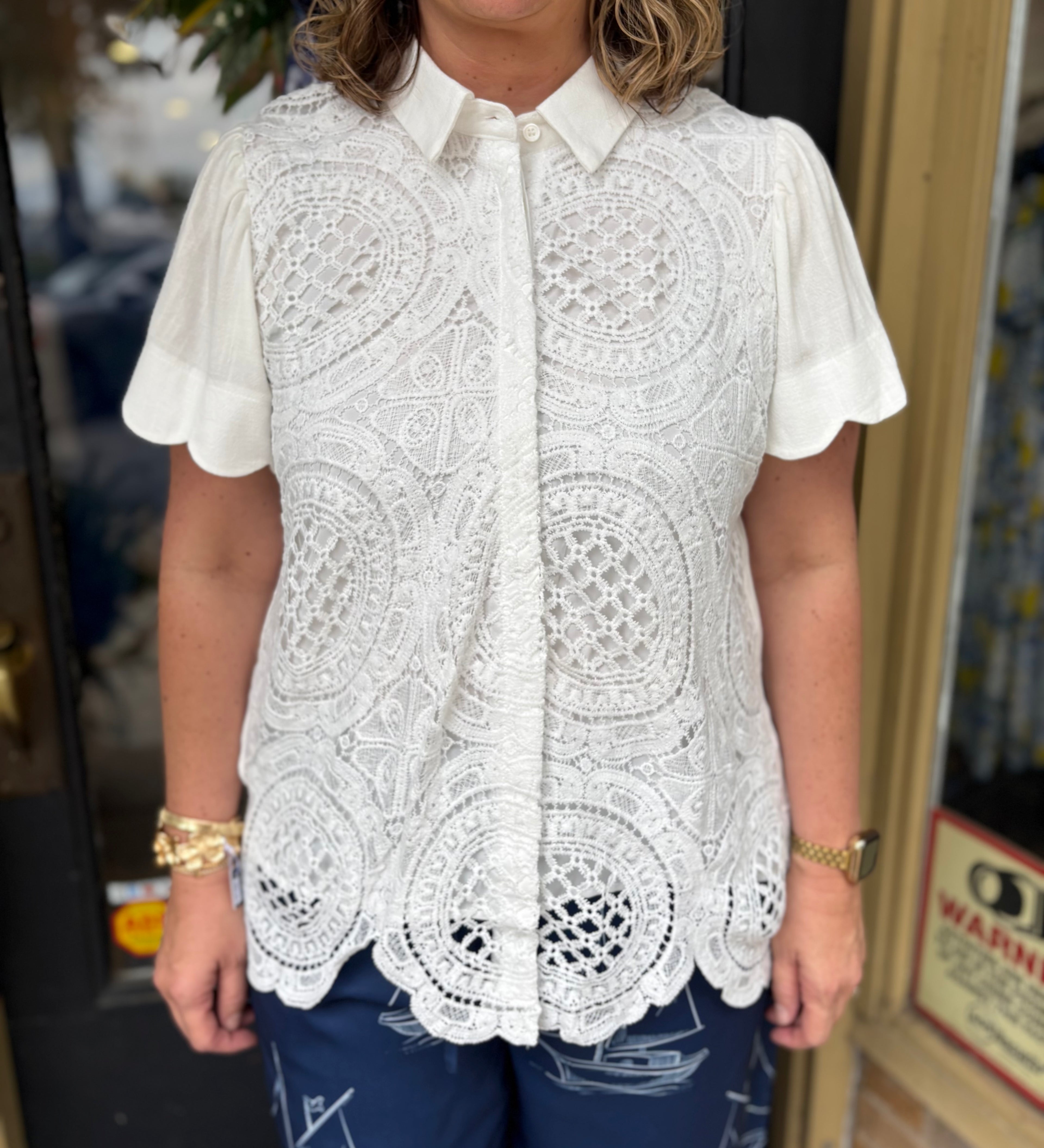 Delicate White Lace Top