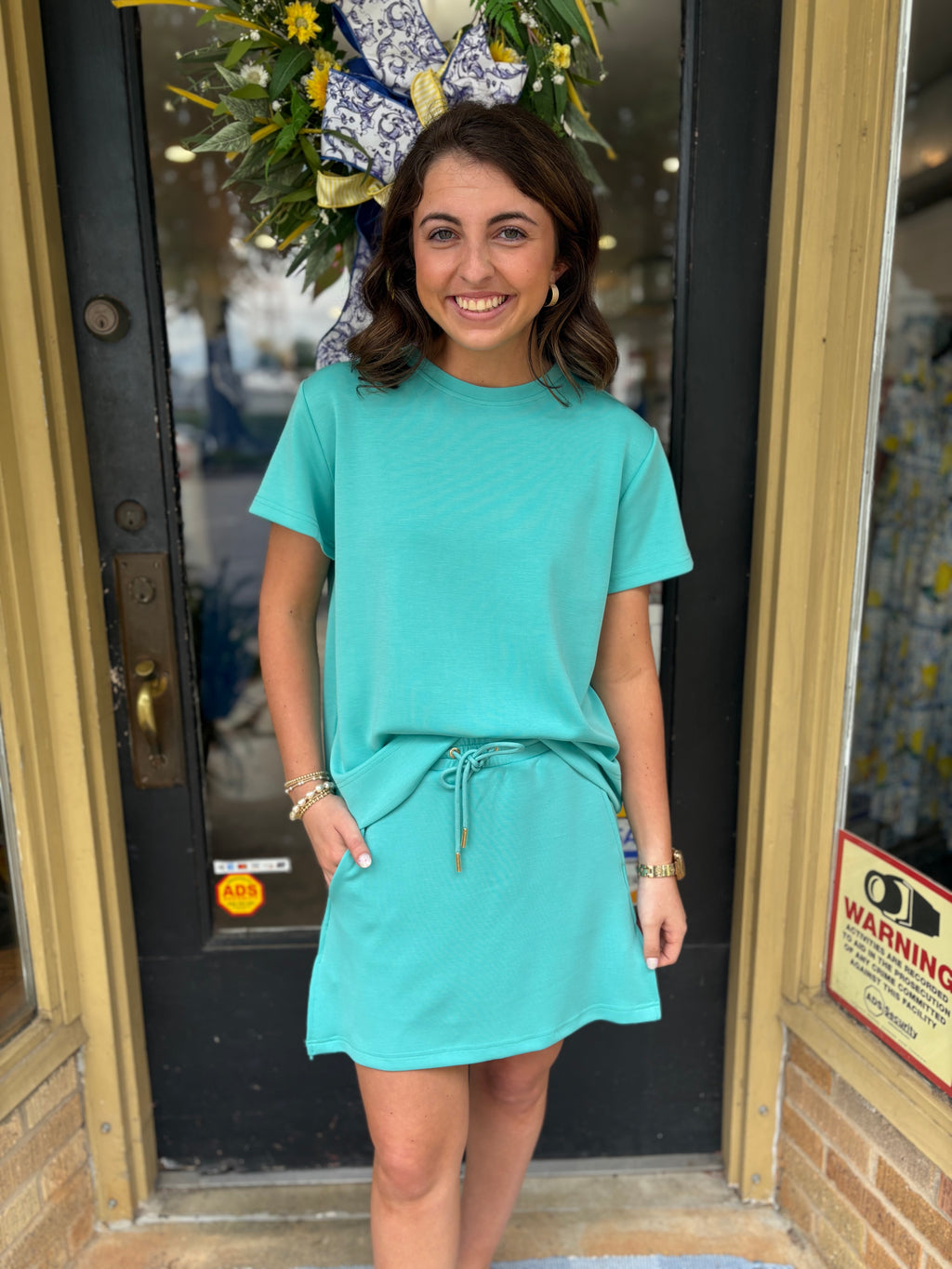 Mary Square Mckenzie Top- Ocean