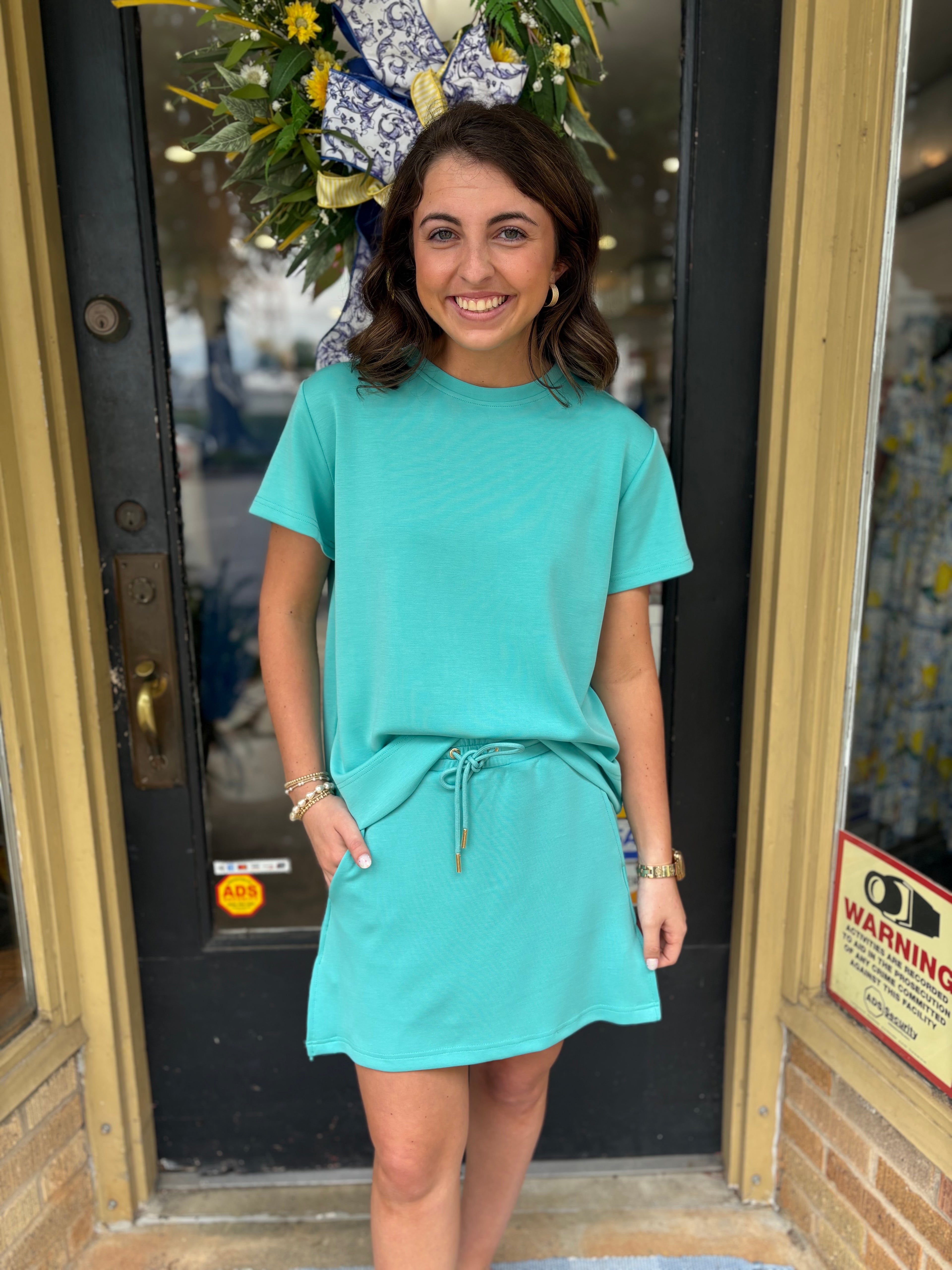 Mary Square Mckenzie Top- Ocean