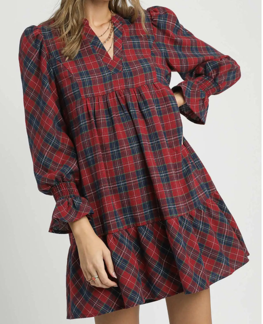 Red Plaid Dress