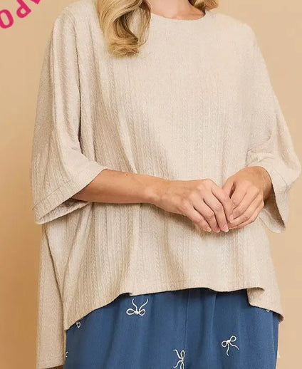 Ecru Soft Oversized Top