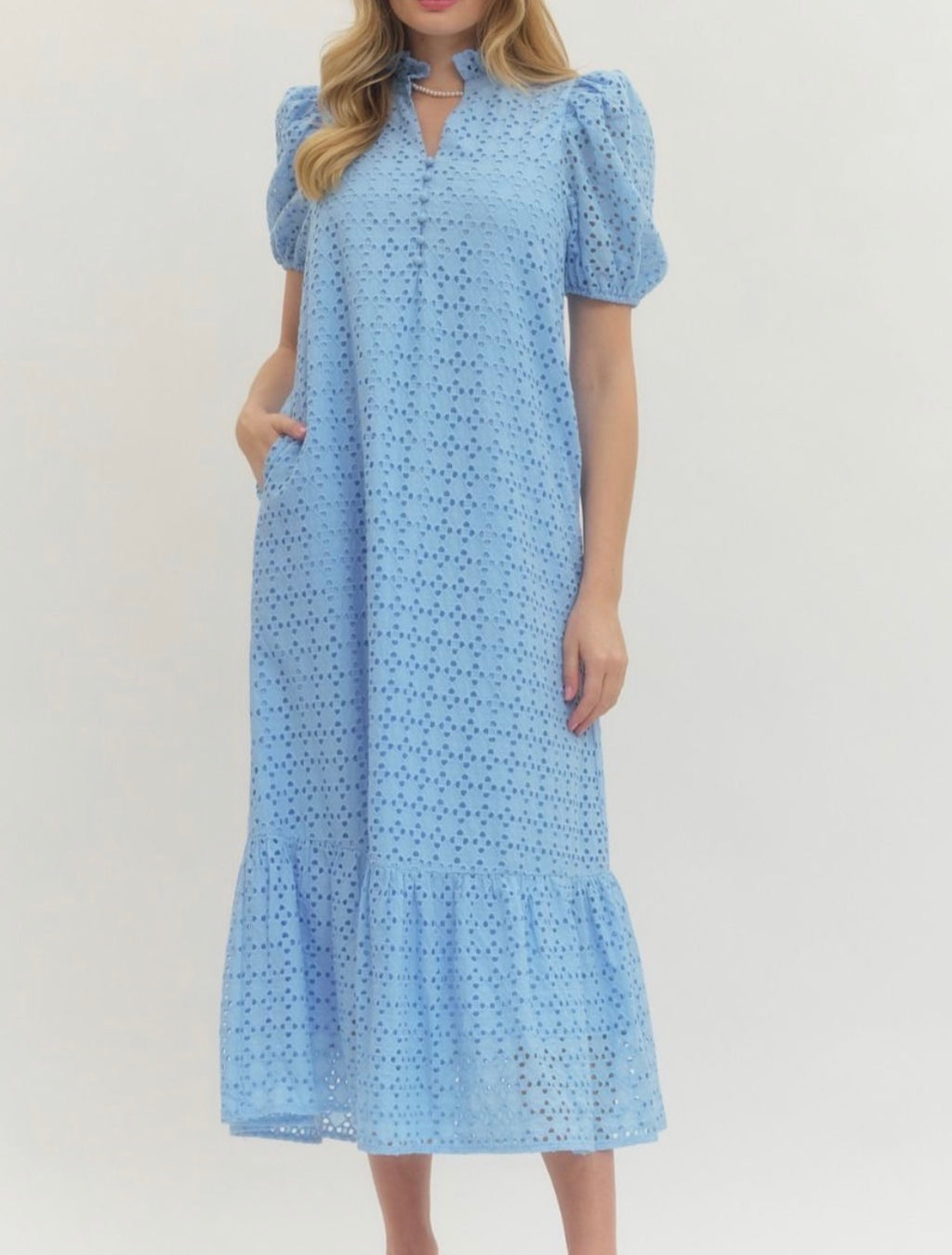 Something Blue Eyelet Dress