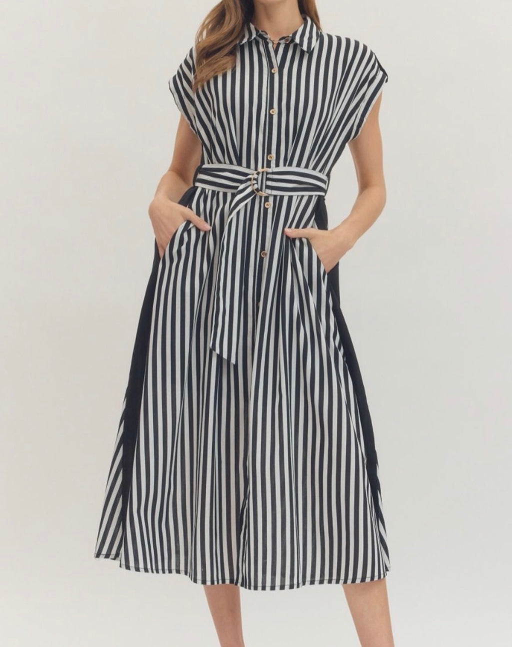 Classic Black Stripe Dress