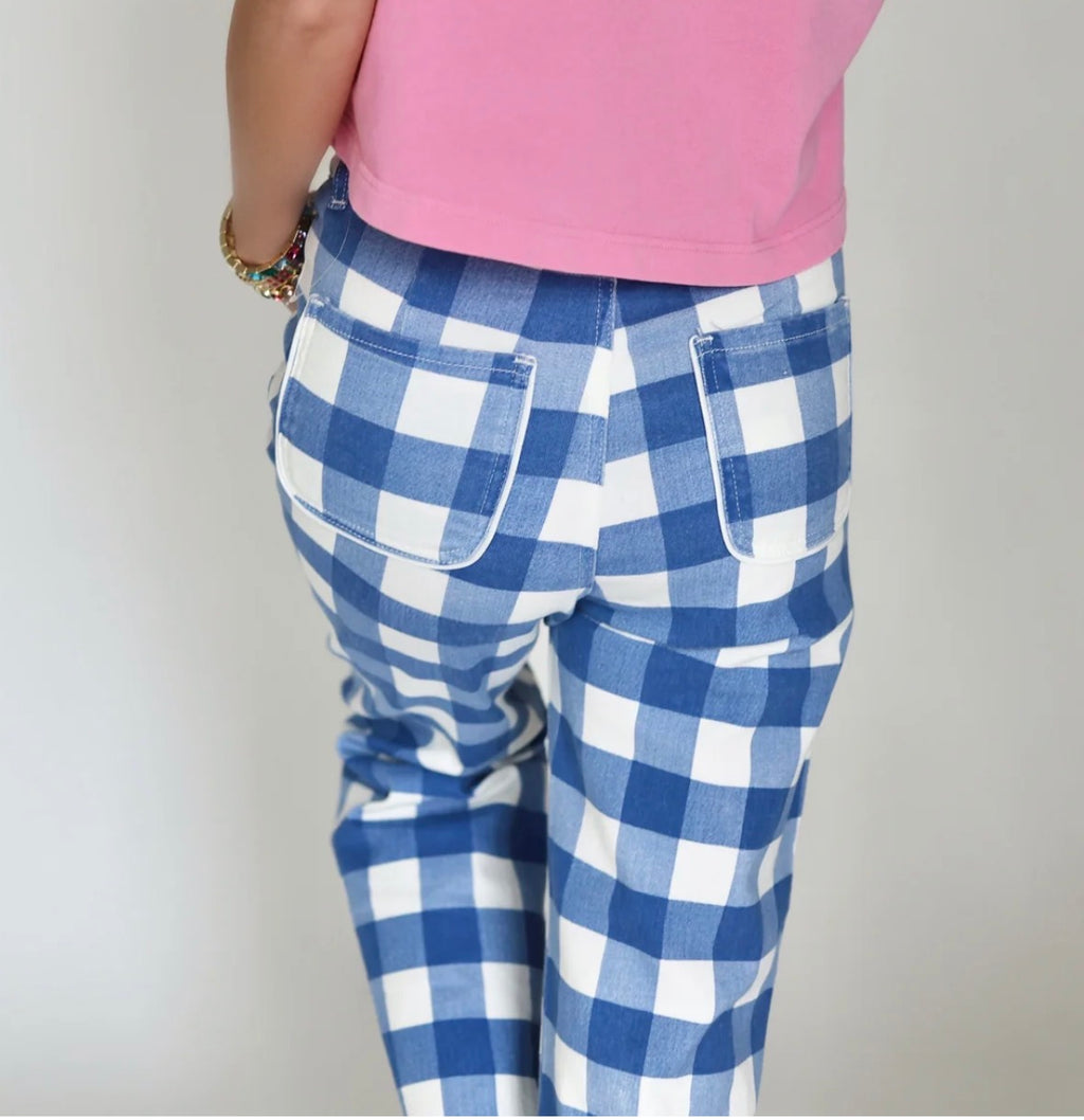 Royal Daydream Gingham Stretch Jeans
