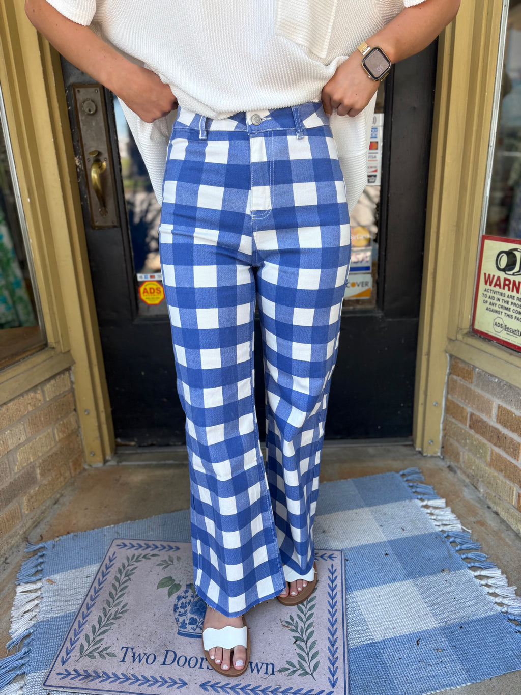 Royal Daydream Gingham Stretch Jeans