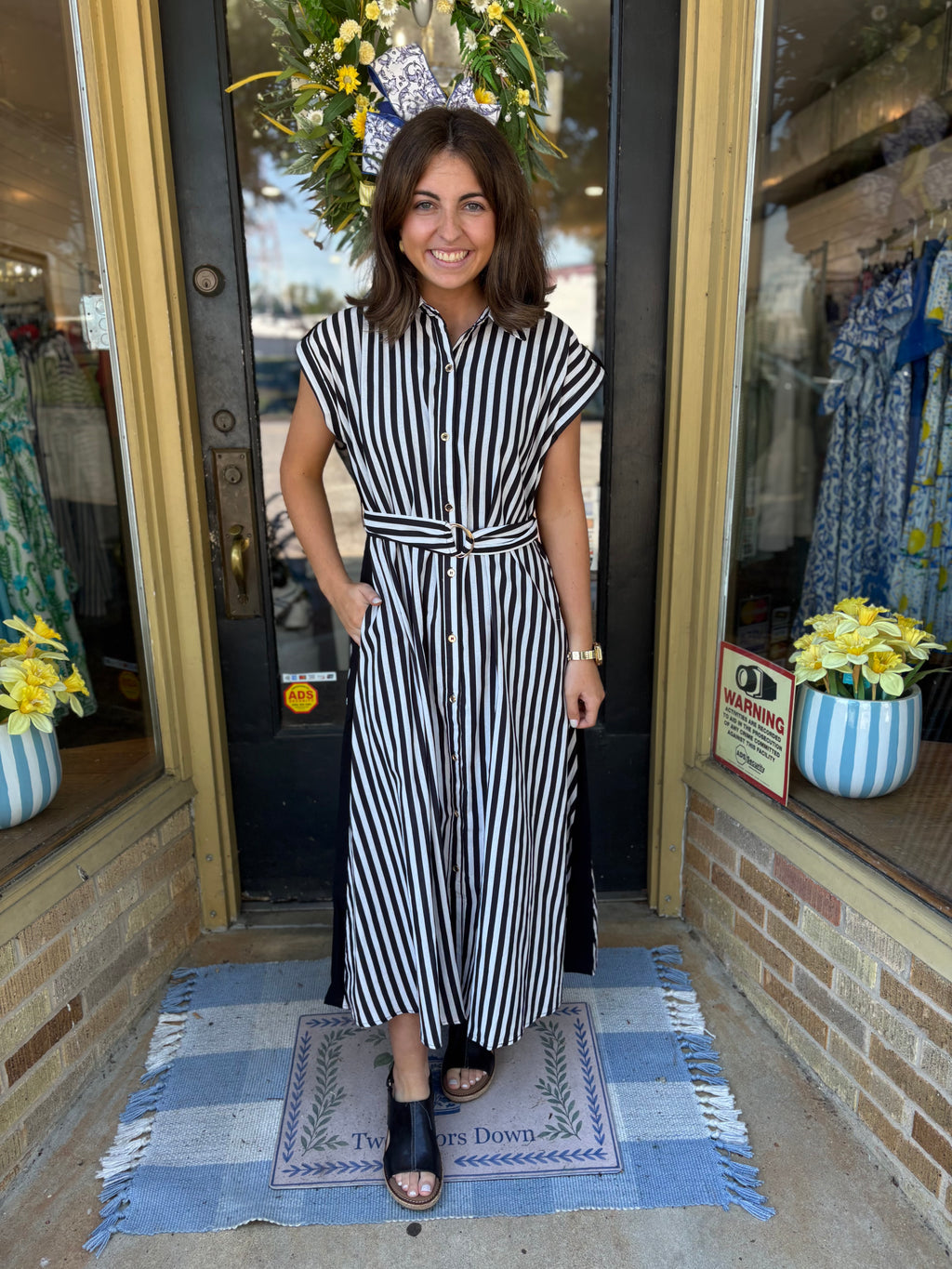 Classic Black Stripe Dress
